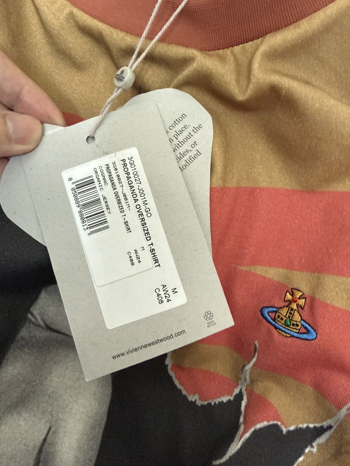Vivienne Westwood Vivienne Westwood Tan Propaganda Oversized T-Shirt Size US M / EU 48-50 / 2 - 5 Thumbnail