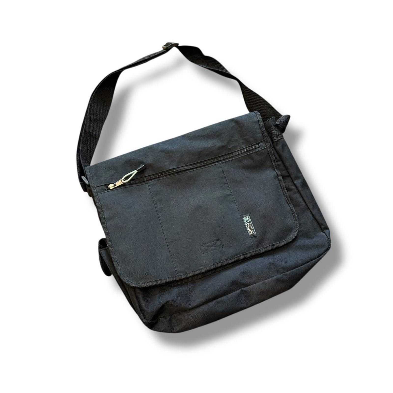 Designer Vintage Black Messenger Crossbody Bag, Men's