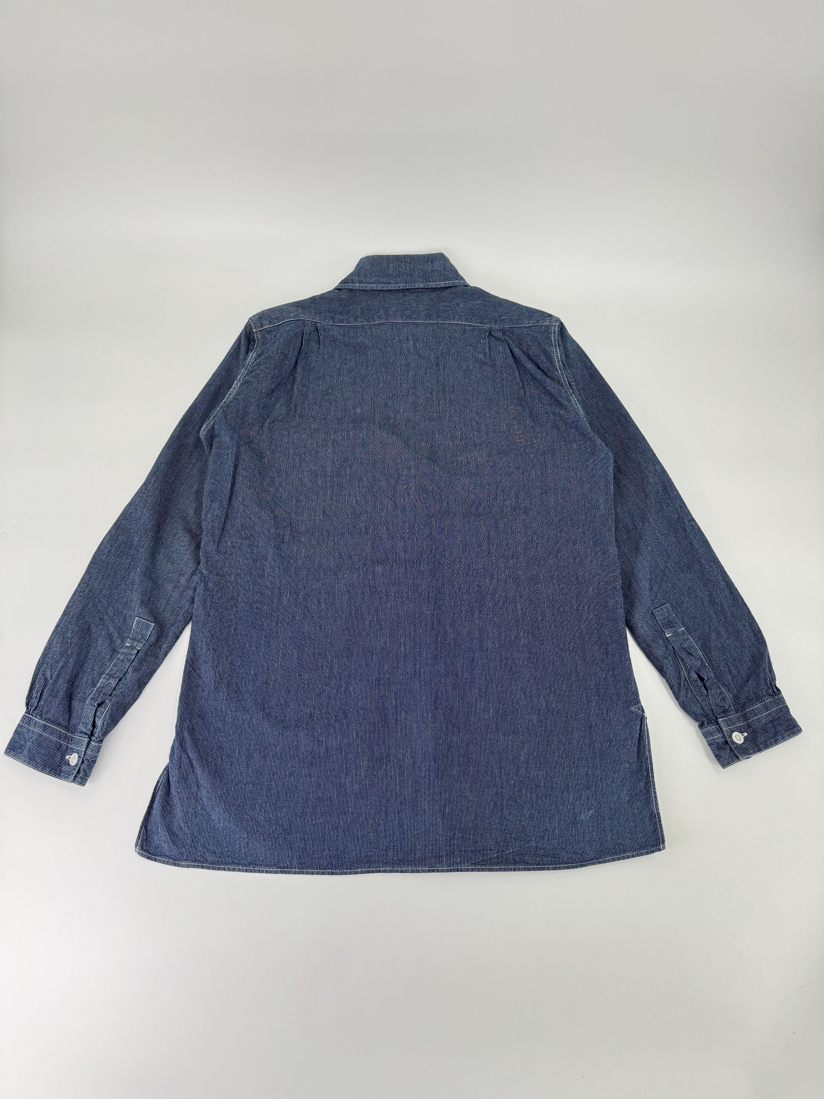 Mister Freedom × Sugar Cane Mister Freedom Sugar Cane Indigo Stripe Reno Shirt 14 1/2 Size US S / EU 44-46 / 1 - 5 Thumbnail