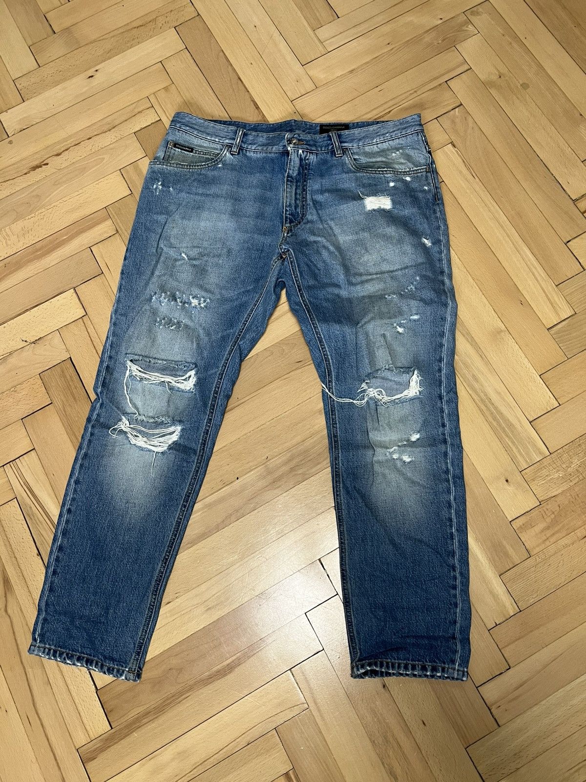 Dolce & Gabbana Dolce & Gabbana distressed denim jeans Taormina Size US 38 / EU 54 - 1 Thumbnail