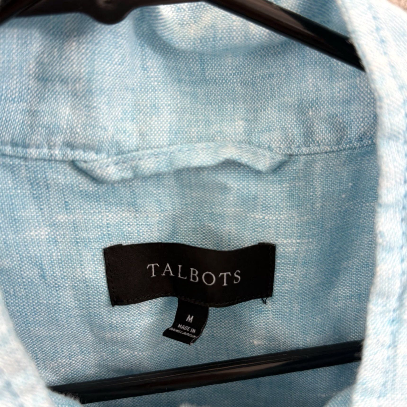 Talbots Talbots Jacket Womens Medium Blue Utility 100% Linen Button Up Light Boho Preppy Size M / US 6-8 / IT 42-44 - 6 Thumbnail