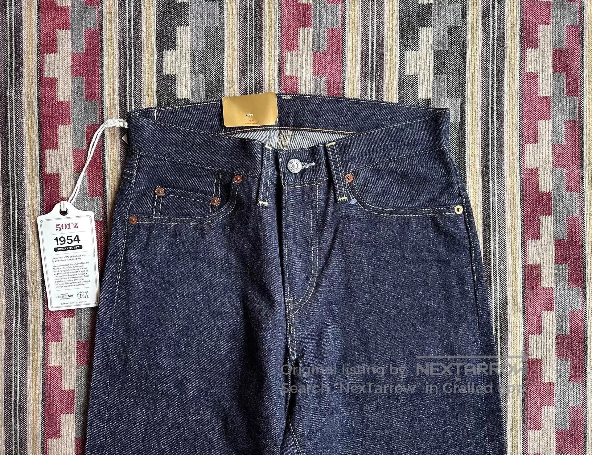 Levi's Blue Denim Straight-Leg Jeans. Size US 30 / EU 46 - 3 Thumbnail