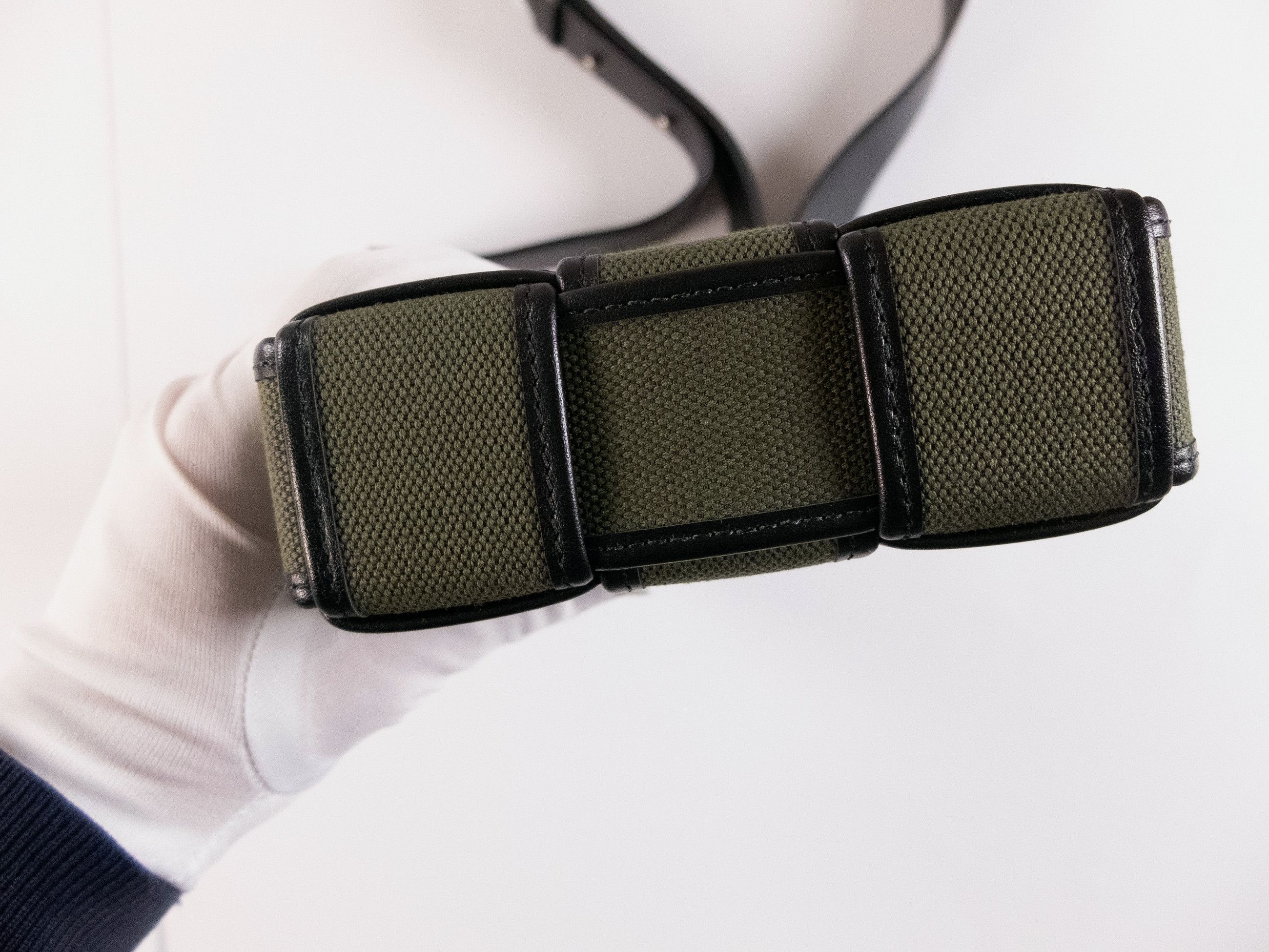 Bottega Veneta BOTTEGA VENETA Cassette green & black canvas crossbody bag Size ONE SIZE - 5 Thumbnail