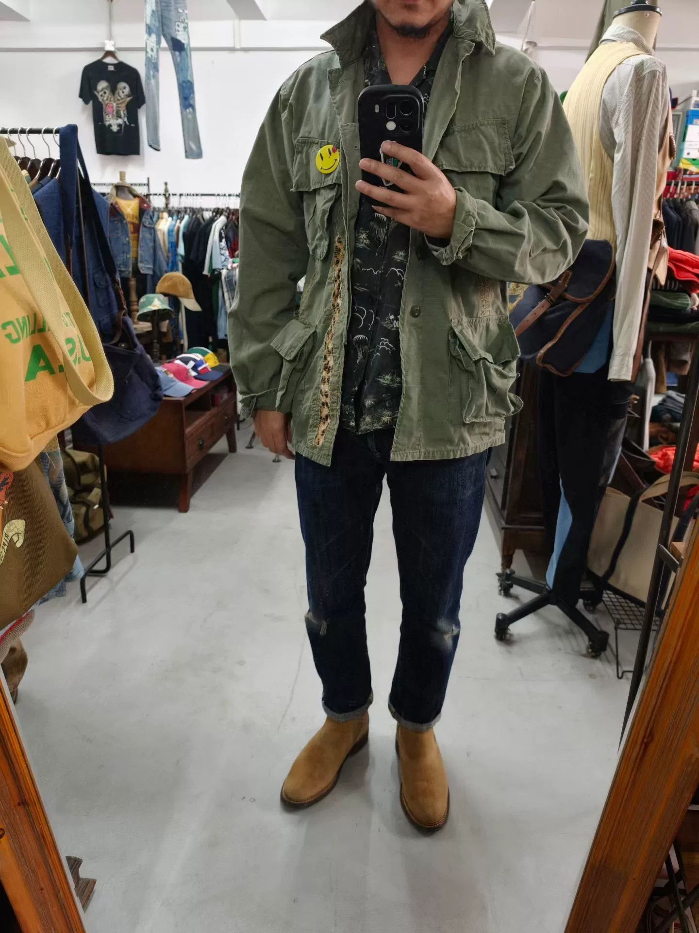RRL Ralph Lauren RRL Vintage Distressed Leopard Patch Jacket Size US M / EU 48-50 / 2 - 1 Thumbnail