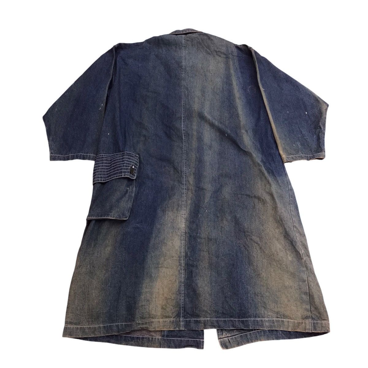 Blue Blue Japan VTG Indigo Inspired Kapital Long Jacket Sun Faded Parachute Size US XL / EU 56 / 4 - 7 Thumbnail