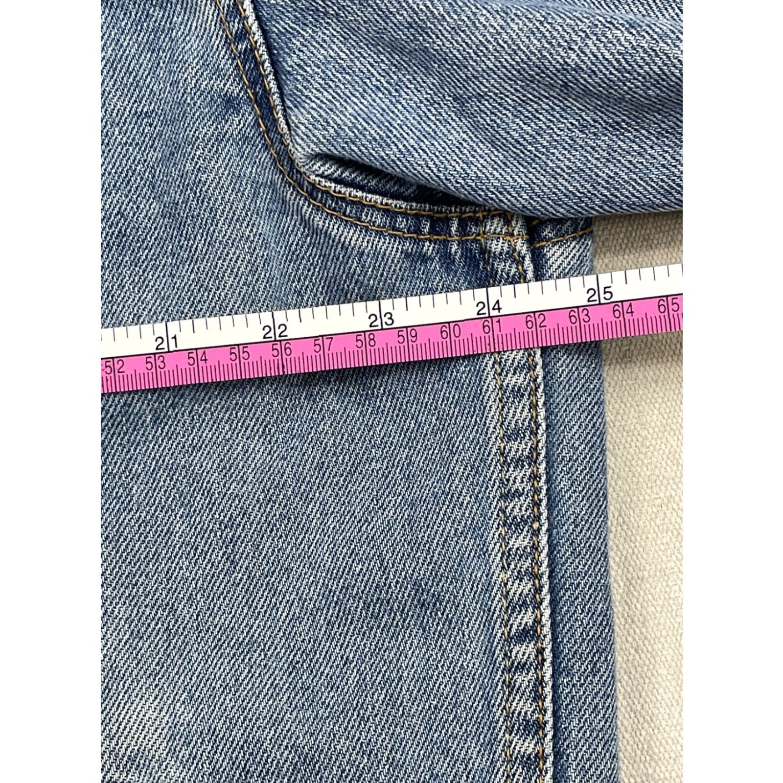 Levi's VINTAGE Levi's Trucker Jacket Men XL Blue Denim 90s USA Western Pockets Mens Size US 36 / EU 52 - 6 Thumbnail