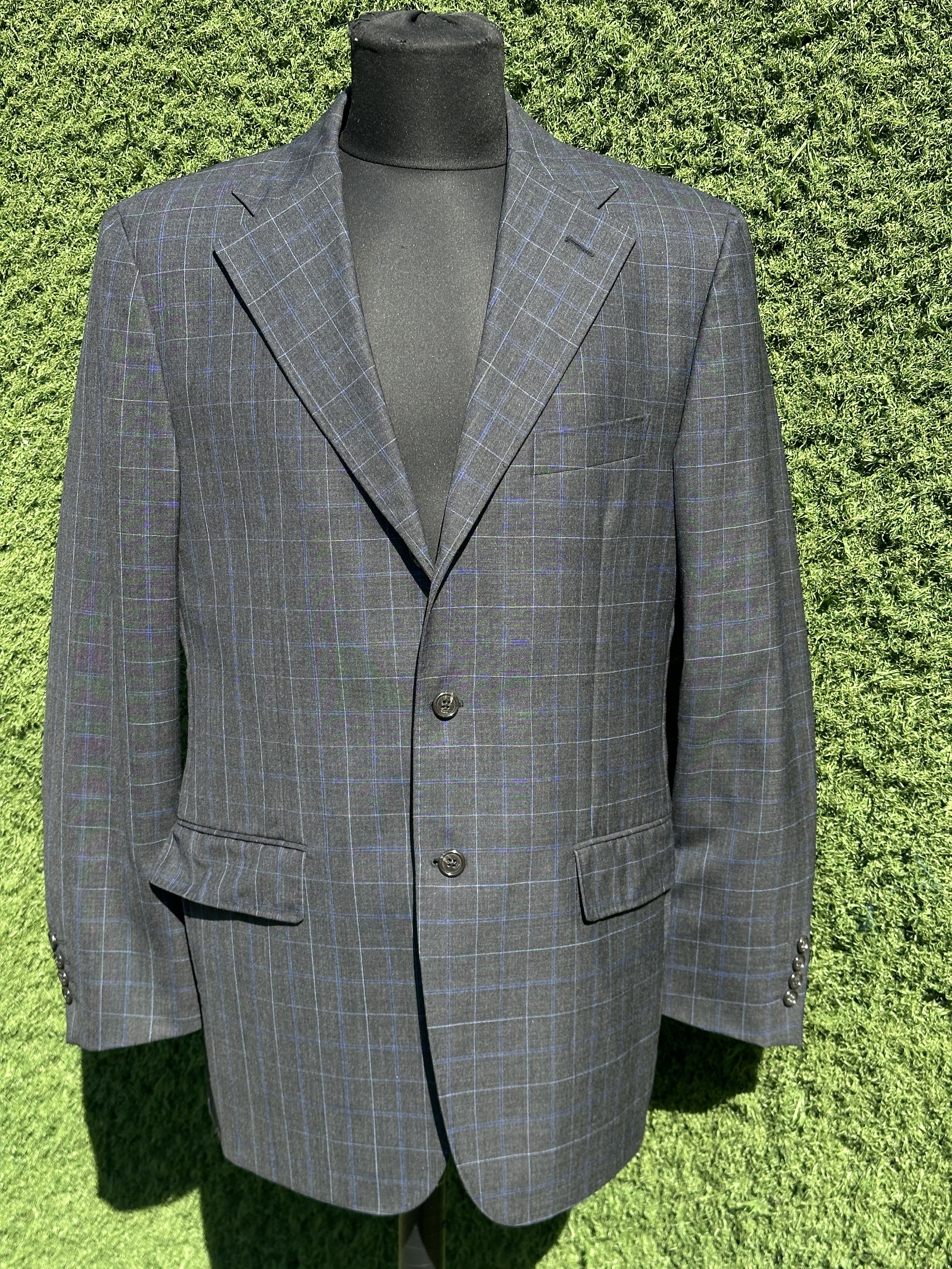 Corneliani Corneliani CC Collection Wool Blue Suit Jacket 52 7R Size 52R - 1 Thumbnail