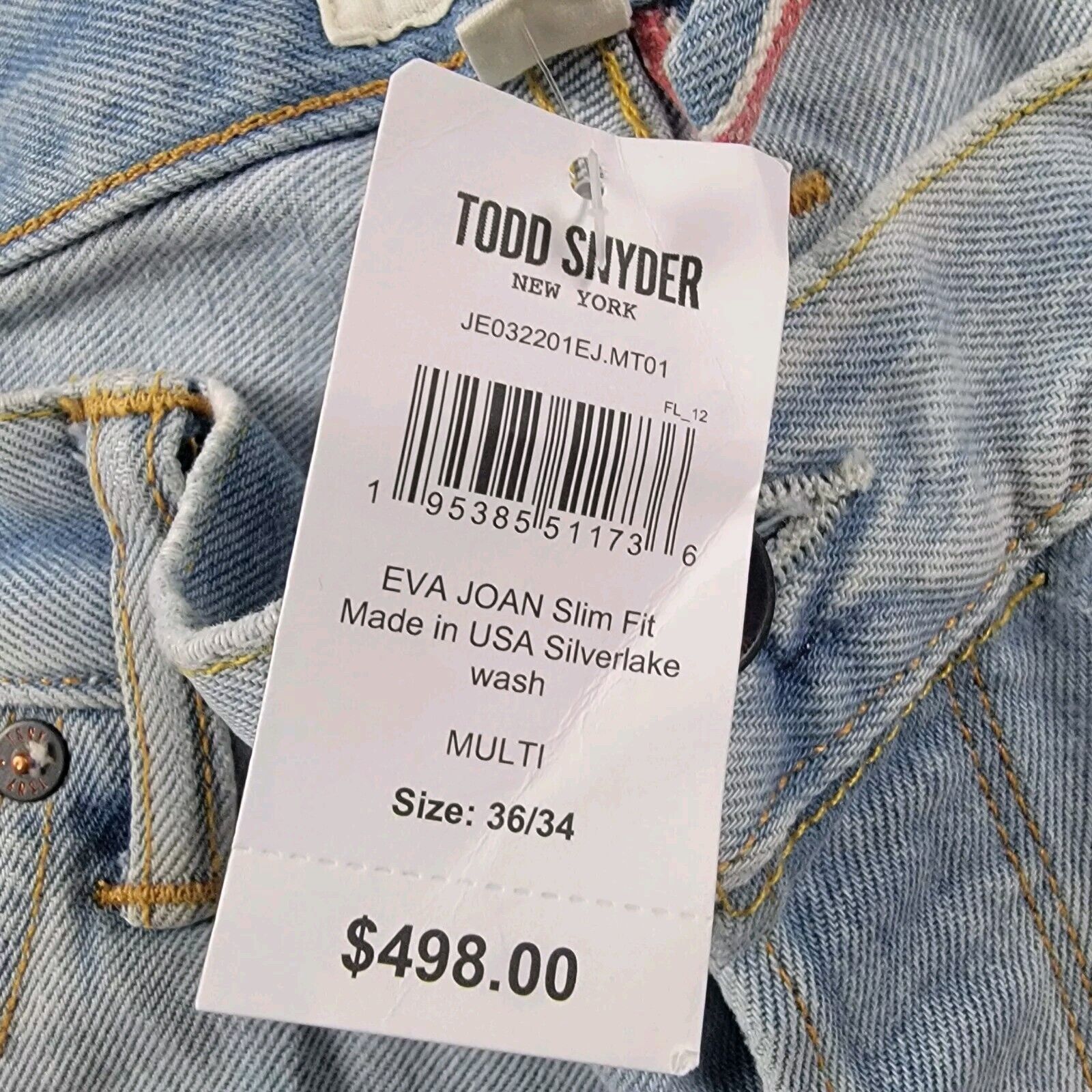 Todd Snyder Todd Snyder Slim Fit Upcycle Patched Selvedge Jeans Size US 36 / EU 52 - 12 Thumbnail
