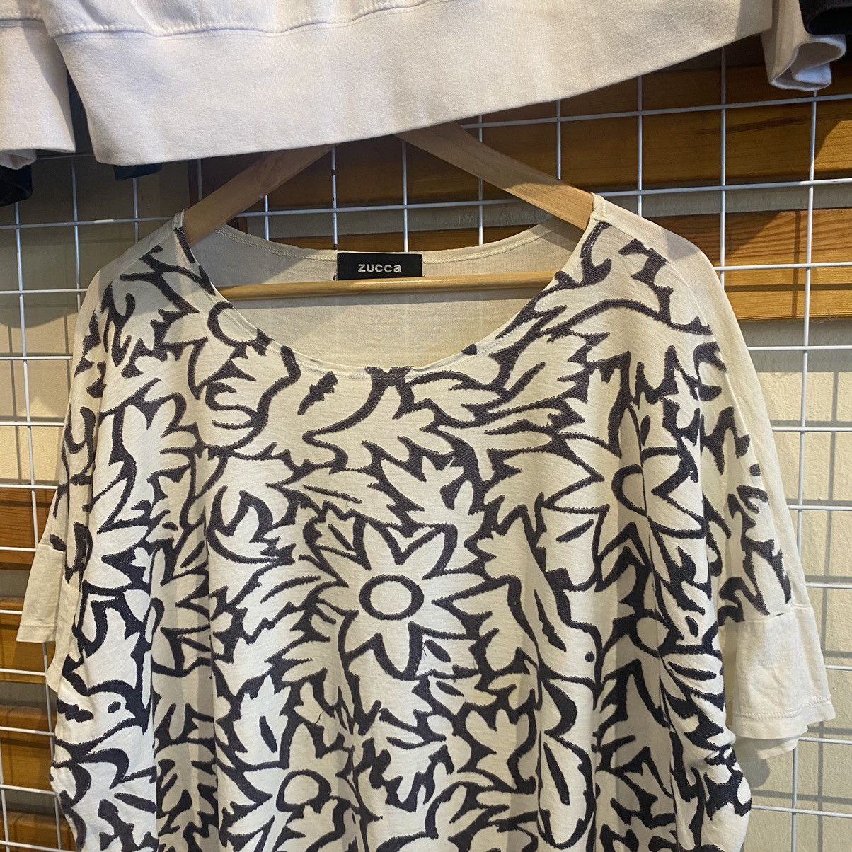CABANE de ZUCCa × Japanese Brand Vtg Zucca Floral See Through Boxy Oversized T-Shirts Size US M / EU 48-50 / 2 - 3 Thumbnail
