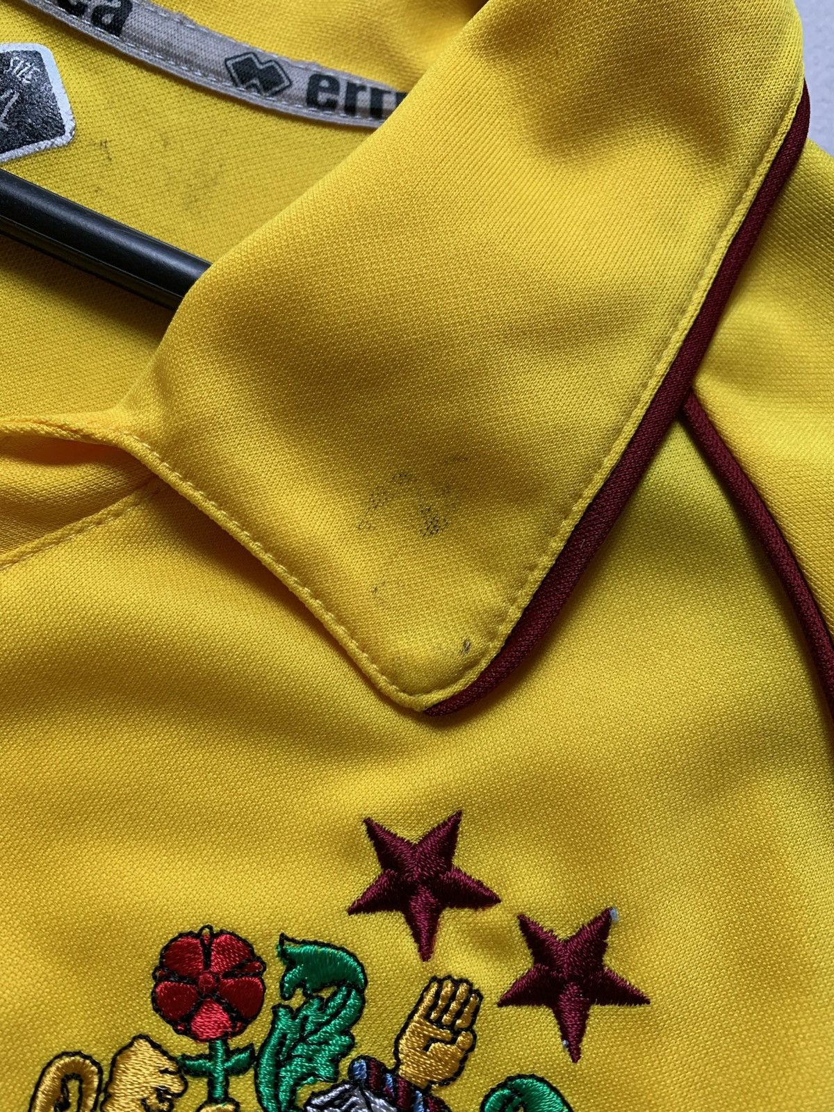 Vintage Vintage Burnley soccer jersey size XL rare yellow errea Size US XL / EU 56 / 4 - 7 Thumbnail