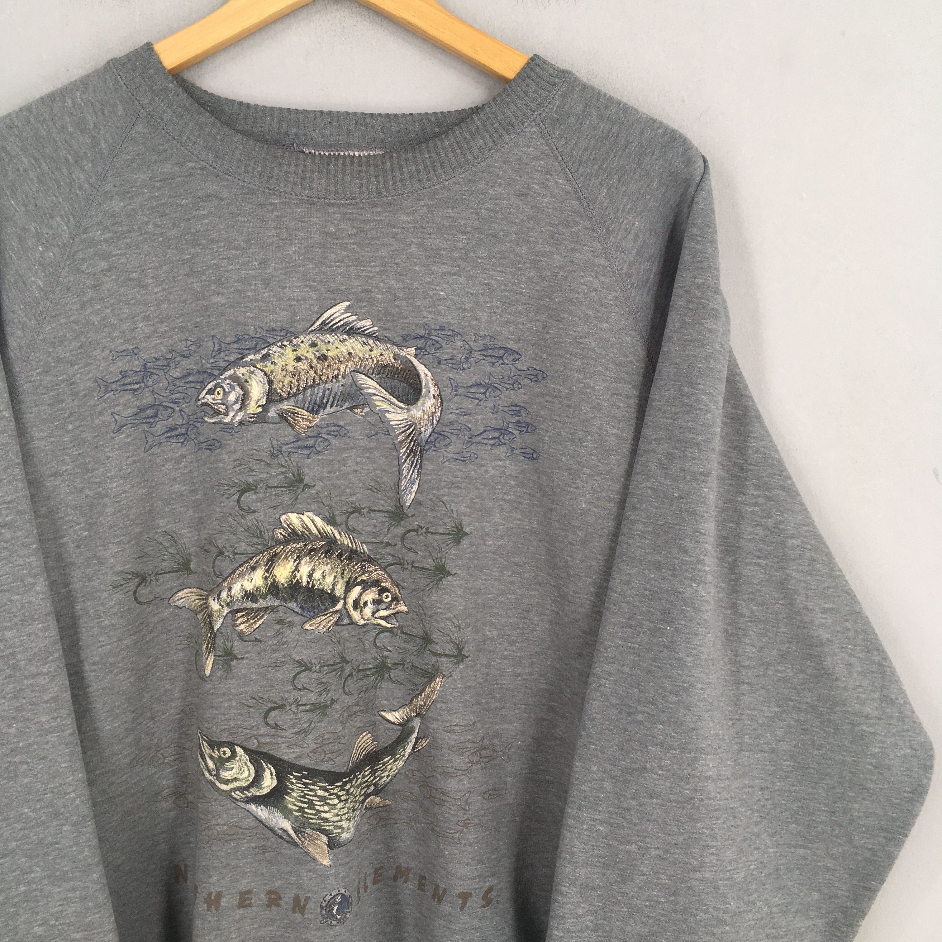Vintage Vintage Grouper Fishing Fisherman Sweatshirt XLarge Size US XL / EU 56 / 4 - 2 Thumbnail