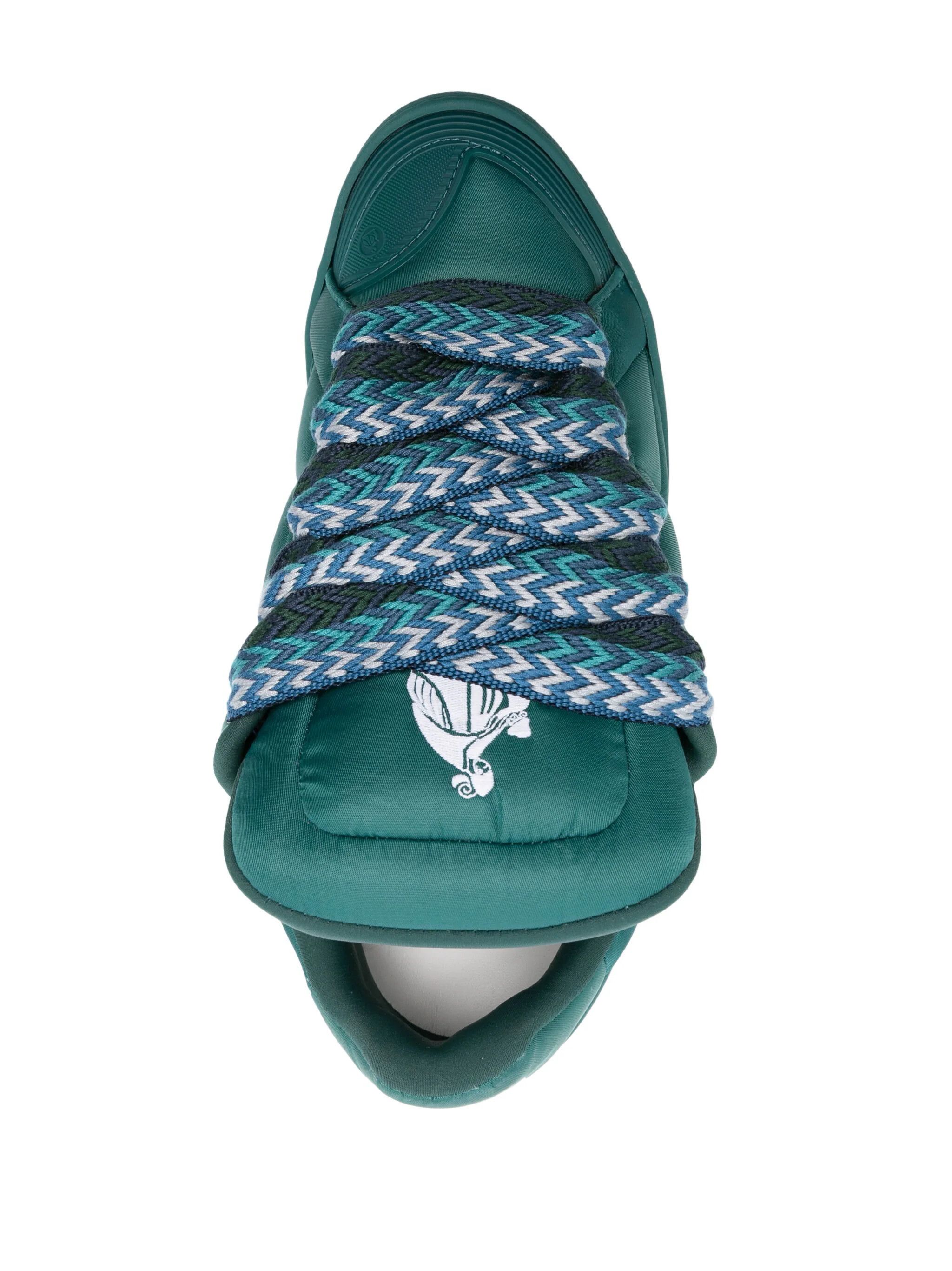 Lanvin o1w1db11024 Curb Low Top Sneakers in Green Size US 10 / EU 43 - 5 Thumbnail