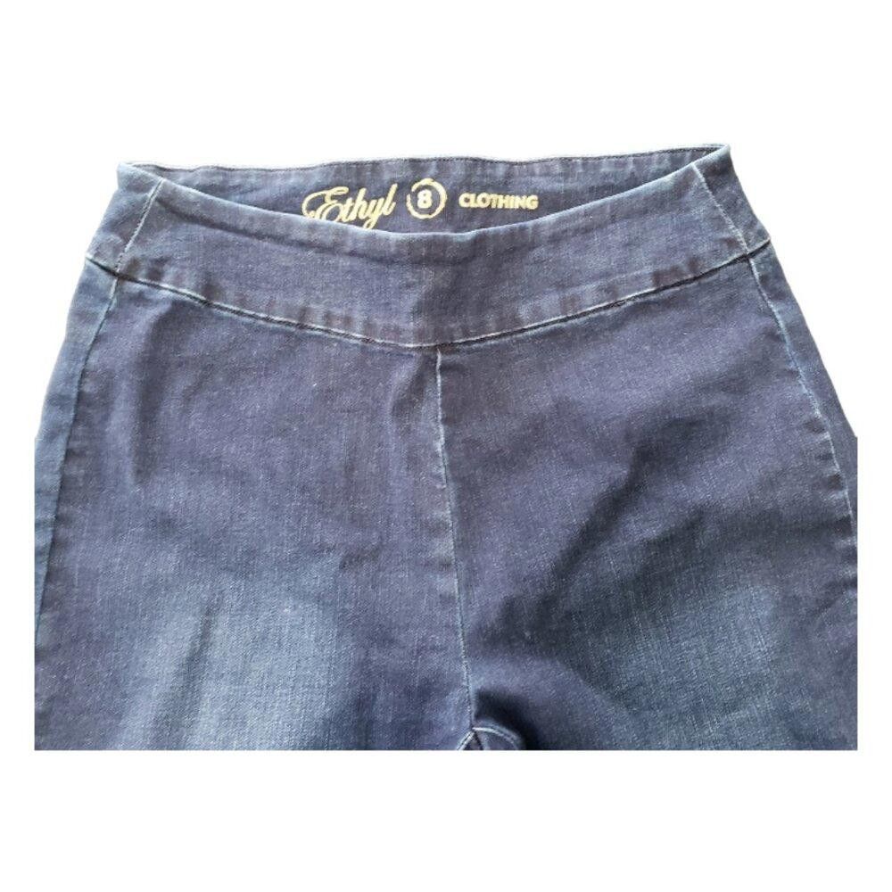 Designer CT1490 Ethyl Ladies Blue Denim Cropped Zipped Ankle Jean 8 Size 30" / US 8 / IT 44 - 3 Thumbnail