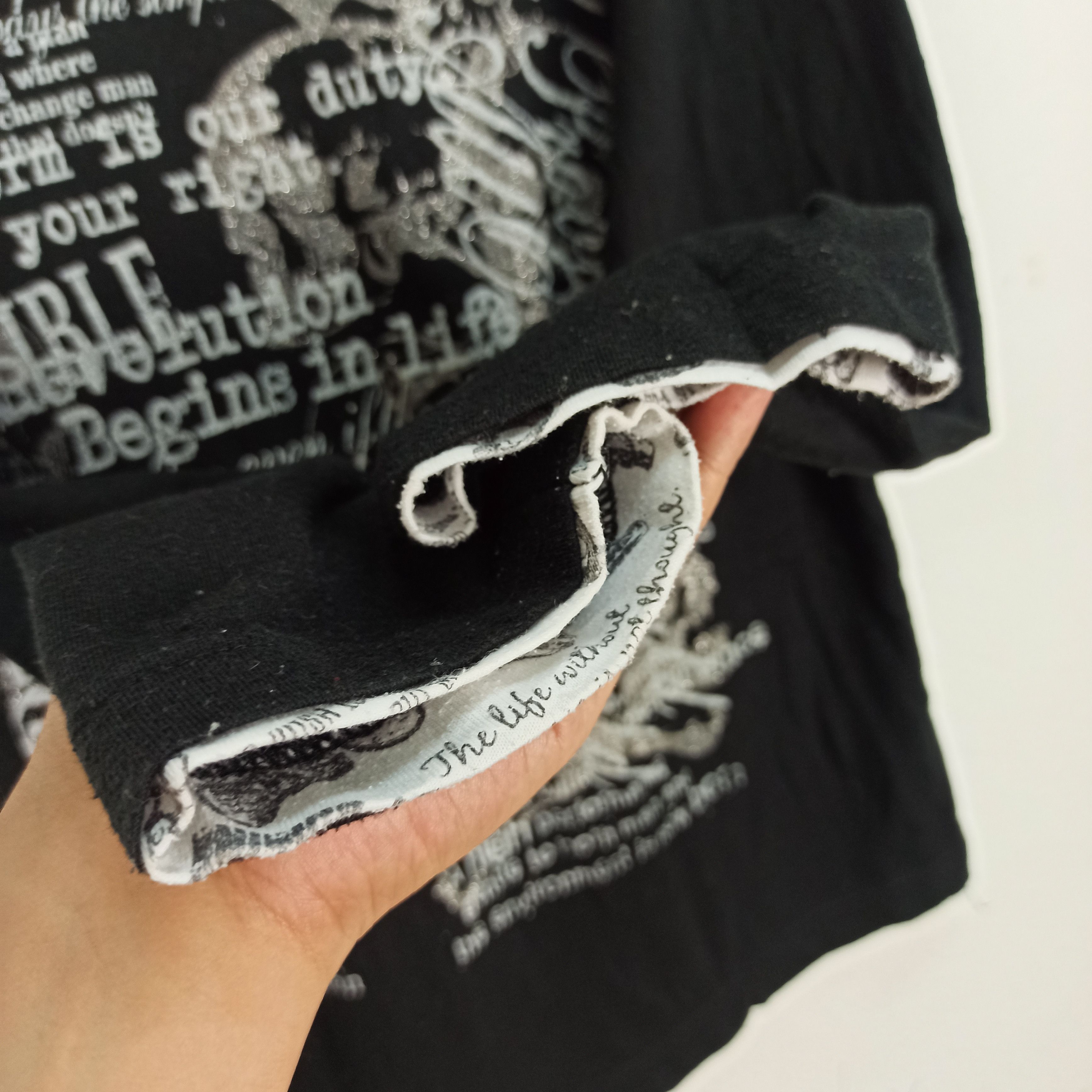 14th Addiction Punk Poem 2 layer Japanese Brand Long Sleeve Tees Size US L / EU 52-54 / 3 - 6 Thumbnail