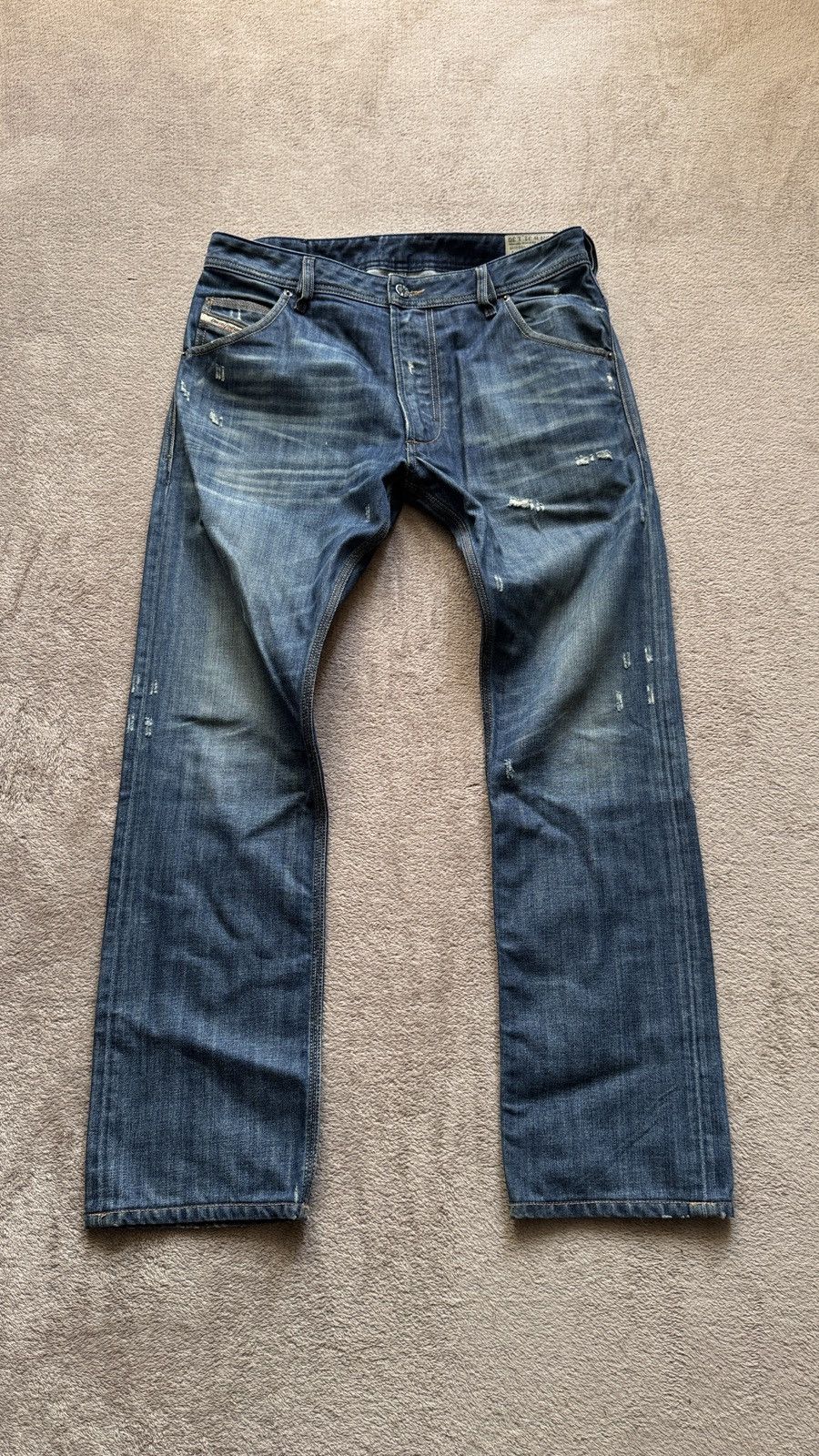 If Six Was Nine Diesel Krooley Y2K Wash Faded Ripped Jeans LGB ifsixwasnine Size US 31 - 1 Thumbnail