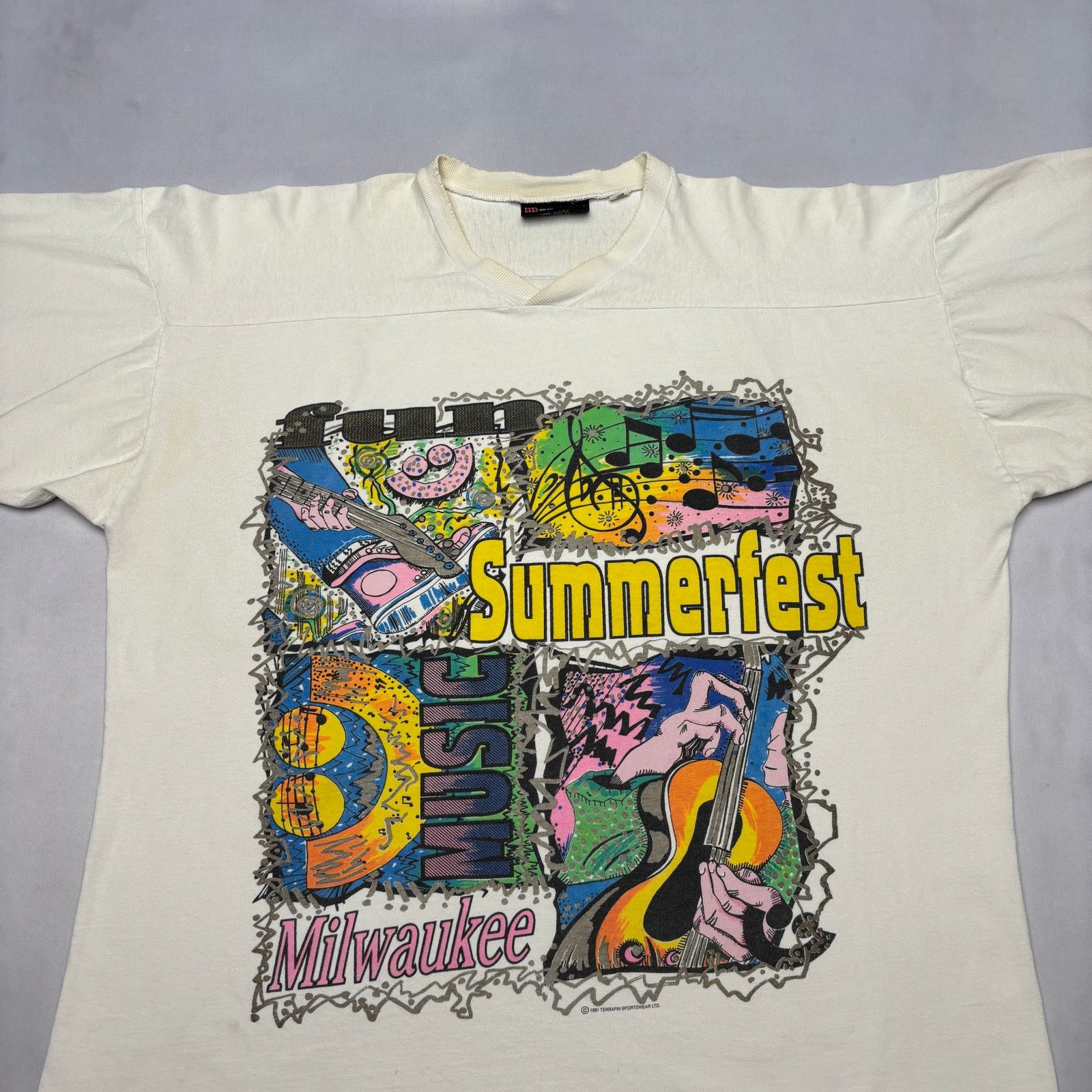 Vintage Vintage 90s Summerfest 3/4 Sleeve Tee Shirt Men's Medium M Size US M / EU 48-50 / 2 - 2 Thumbnail