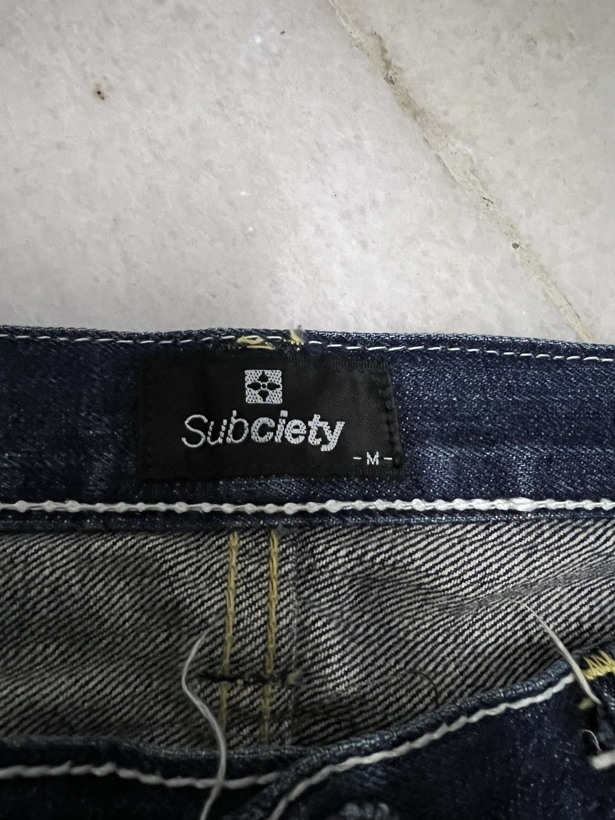 If Six Was Nine × Japanese Brand × Le Grande Bleu (L.G.B.) 💥Baggy💥VINTAGE SUBCIETY SELVEDGE JEANS Size US 32 / EU 48 - 16 Thumbnail
