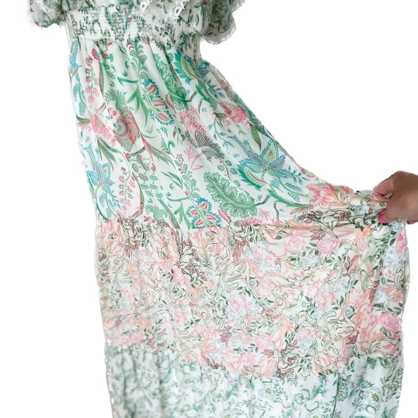 House of Harlow House of Harlow floral print flutter maxi dress size M Size M / US 6-8 / IT 42-44 - 4 Thumbnail
