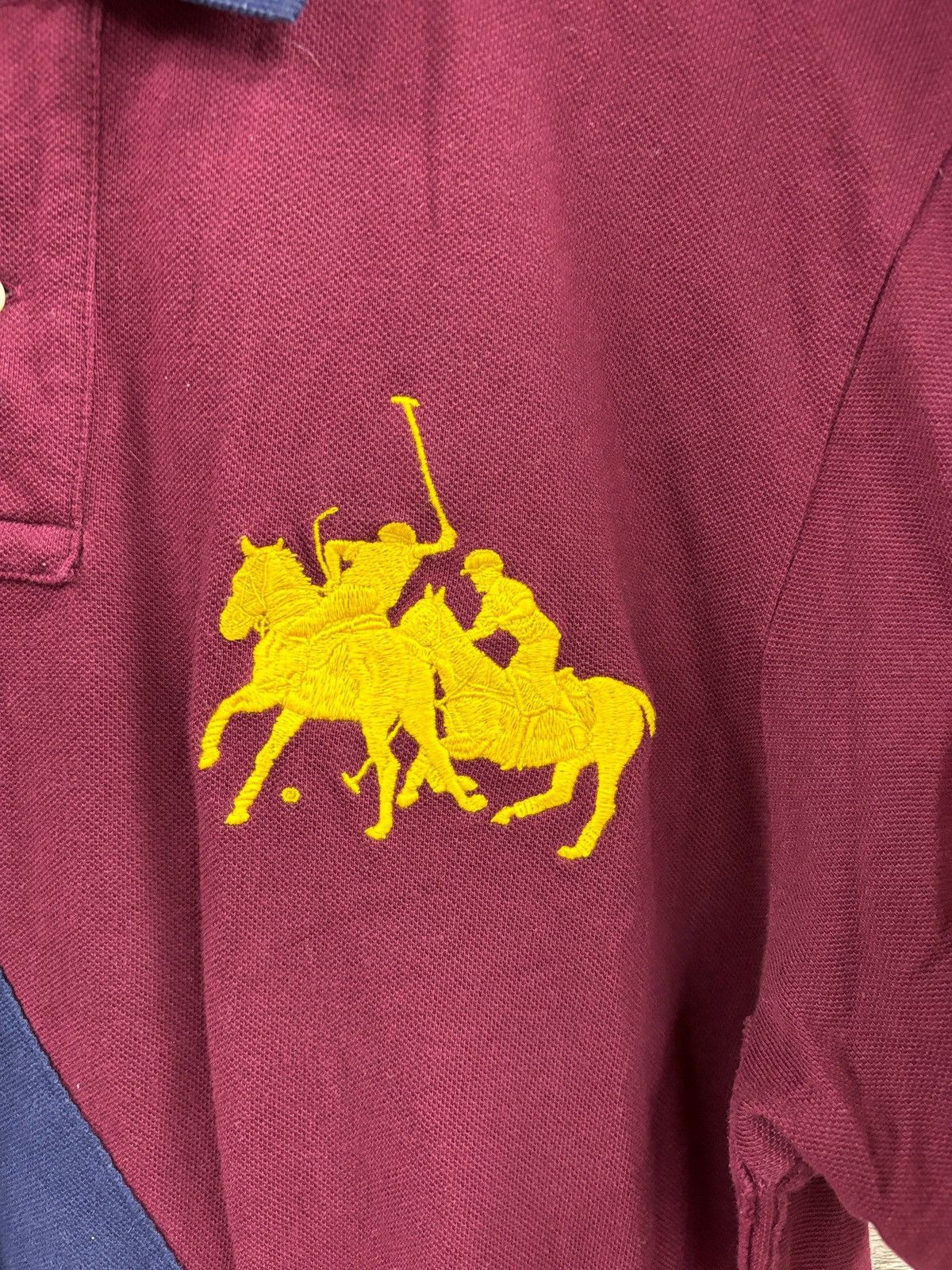 Polo Ralph Lauren Polo Ralph Lauren burgundy stripe XL Size US XL / EU 56 / 4 - 3 Thumbnail
