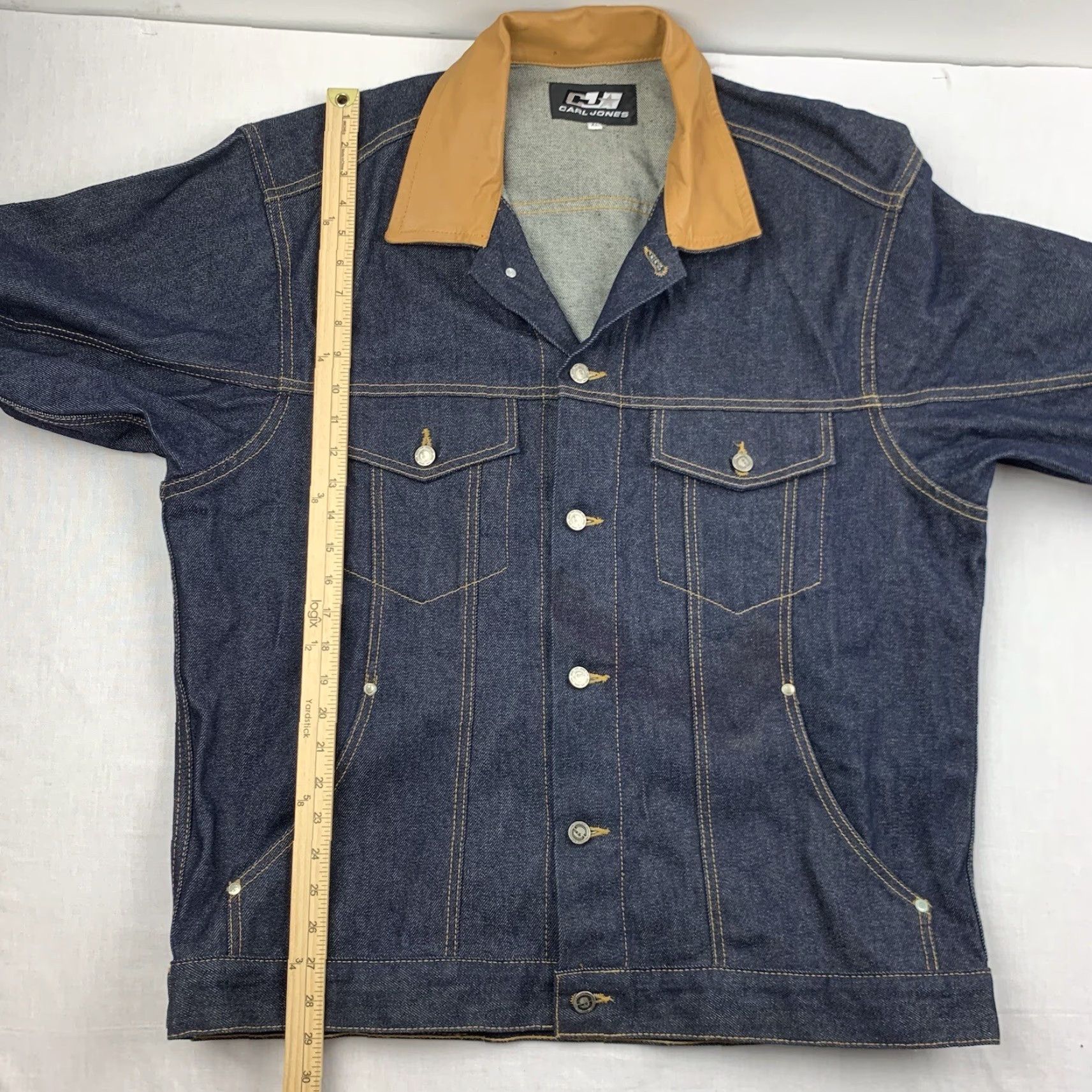 Denime VINTAGE Carl Jones Denim Jacket Men XL Blue Grunge Y2K 2000s Jacket Mens XL Blue Grunge Y2K 2000s Size US XL / EU 56 / 4 - 6 Thumbnail