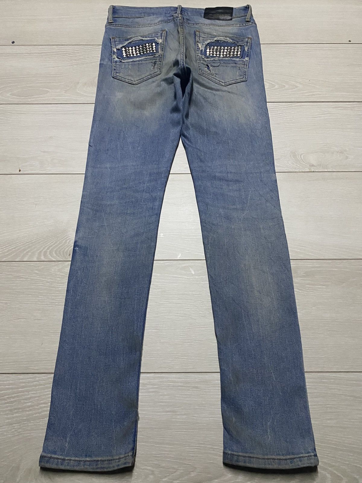 Rhude × Zara Vintage Zara Denim Distressed Studed Skinny Jeans Size US 30 / EU 46 - 1 Thumbnail