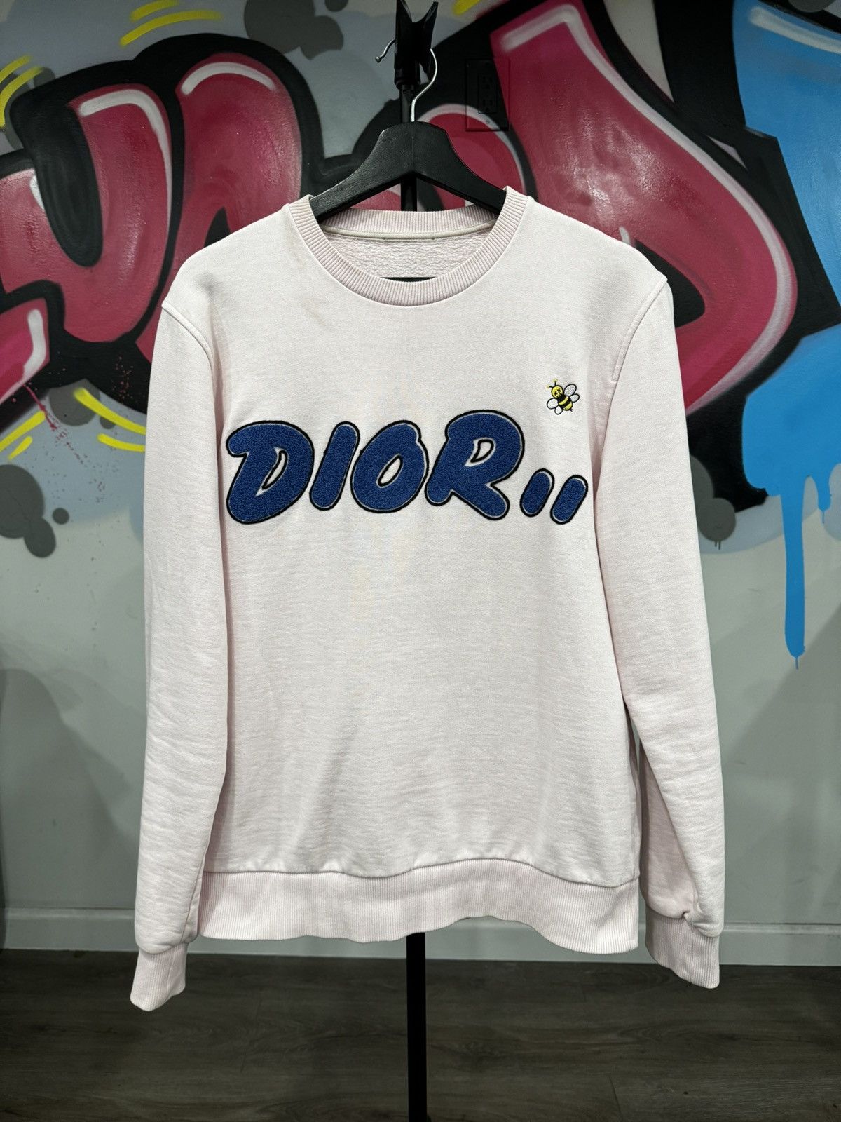 KAWS Dior Logo Crewneck Sweatshirt hot Large