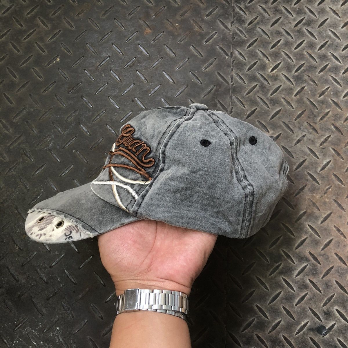 If Six Was Nine Vintage Guan Ripped Distressed Greywashed Hat Japanese Brand Size ONE SIZE - 5 Thumbnail