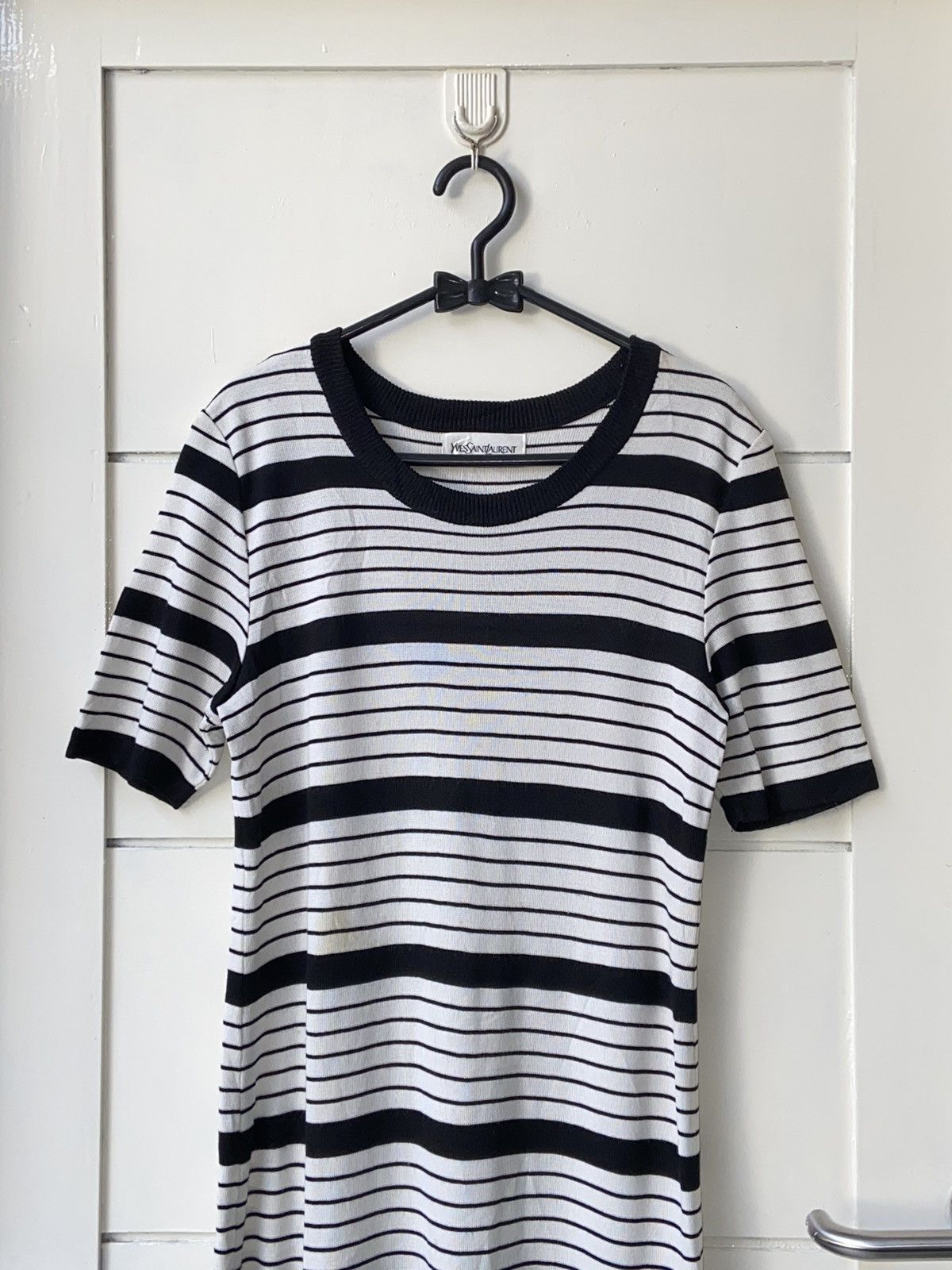 Yves Saint Laurent Yves Saint Laurent Striped Midi Dress Size XXS / US 00 / IT 34 - 10 Thumbnail