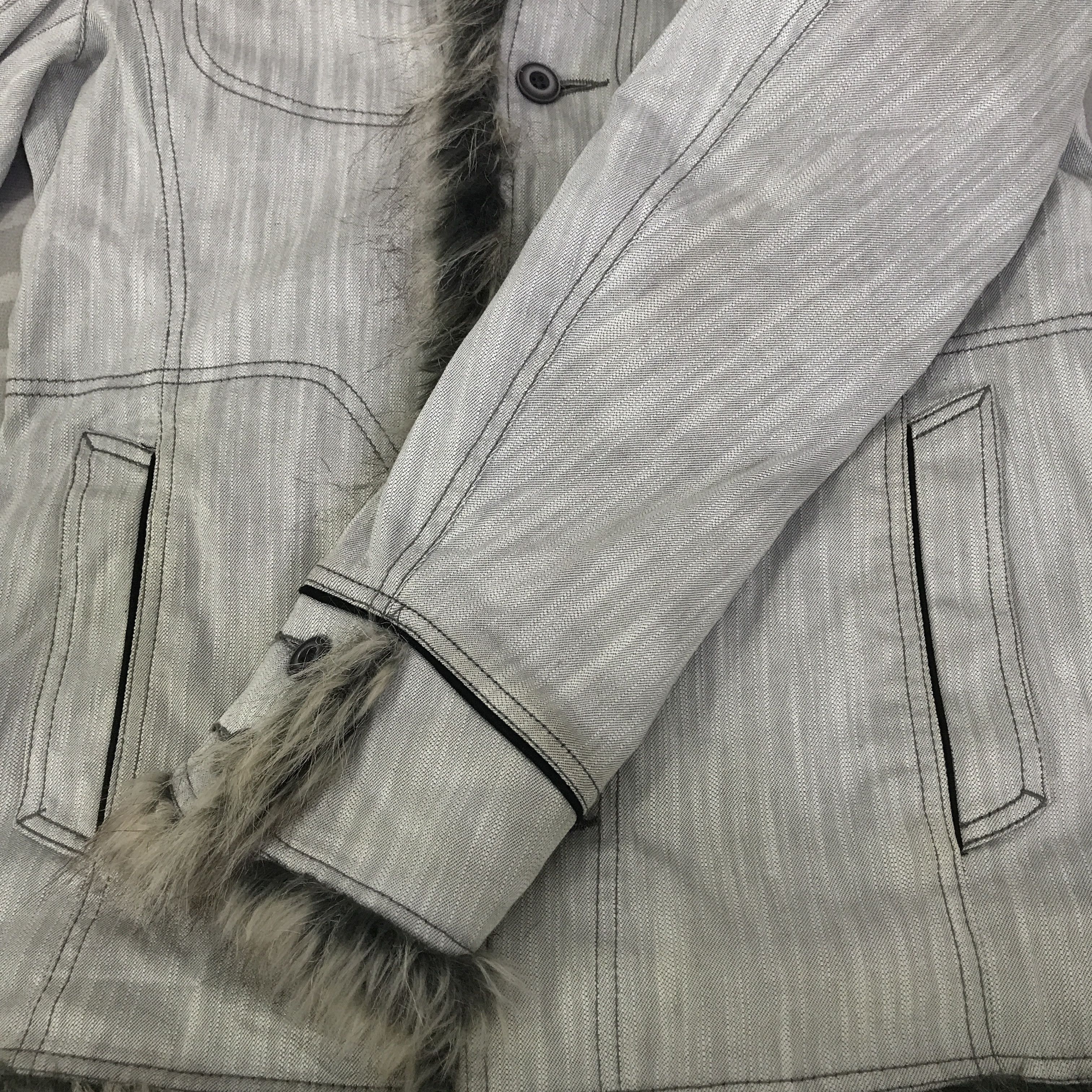 HIDEAWAYS Vintage Hideways Nicole Denim Fur Jacket K115B6 Size US M / EU 48-50 / 2 - 8 Thumbnail