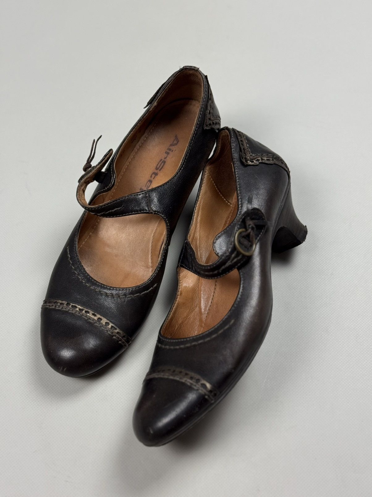 A.S.98 × Vintage Airstep Vintage Avant-Garde Ladies Leather Heeled Shoes Size US 8 / IT 38 - 18 Thumbnail