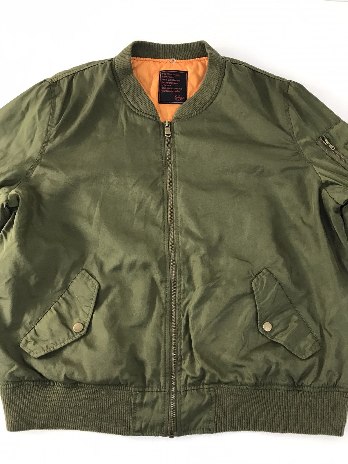 Japanese Brand Private Pause OG Flight Bomber Jacket Full Zip Double Pocket Size US XL / EU 56 / 4 - 3 Thumbnail