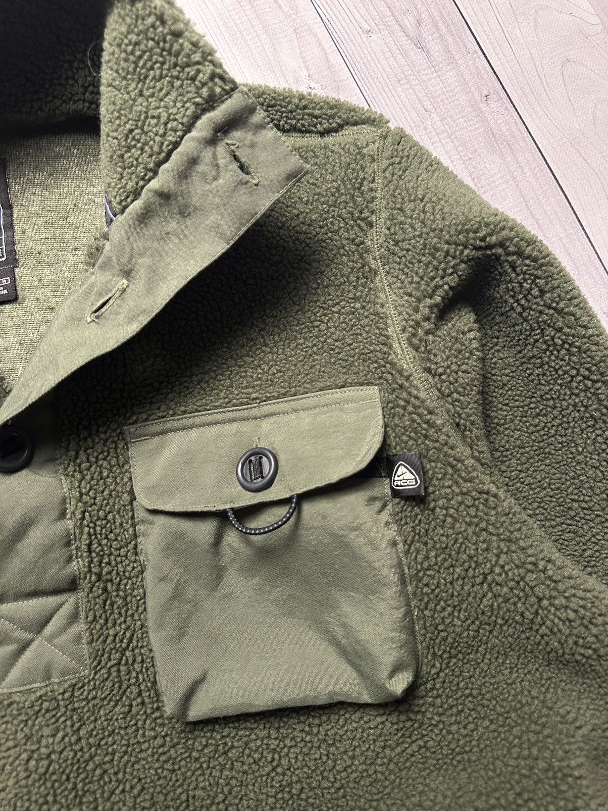 Vintage Vintage Nike ACG Sherpa Fleece Jacket Half Button pocket M Size US M / EU 48-50 / 2 - 11 Thumbnail