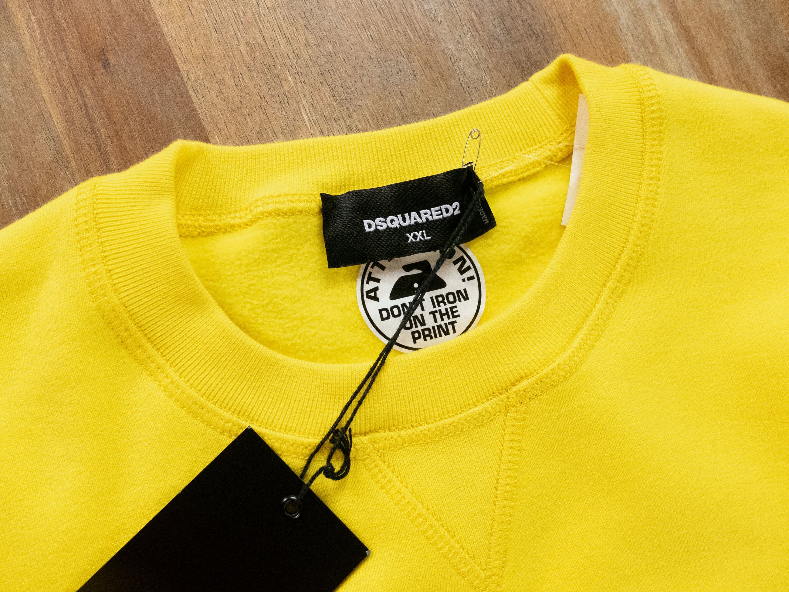 Dsquared2 DSQUARED2 yellow Icon logo print cotton sweatshirt XXL Size US XXL / EU 58 / 5 - 6 Thumbnail