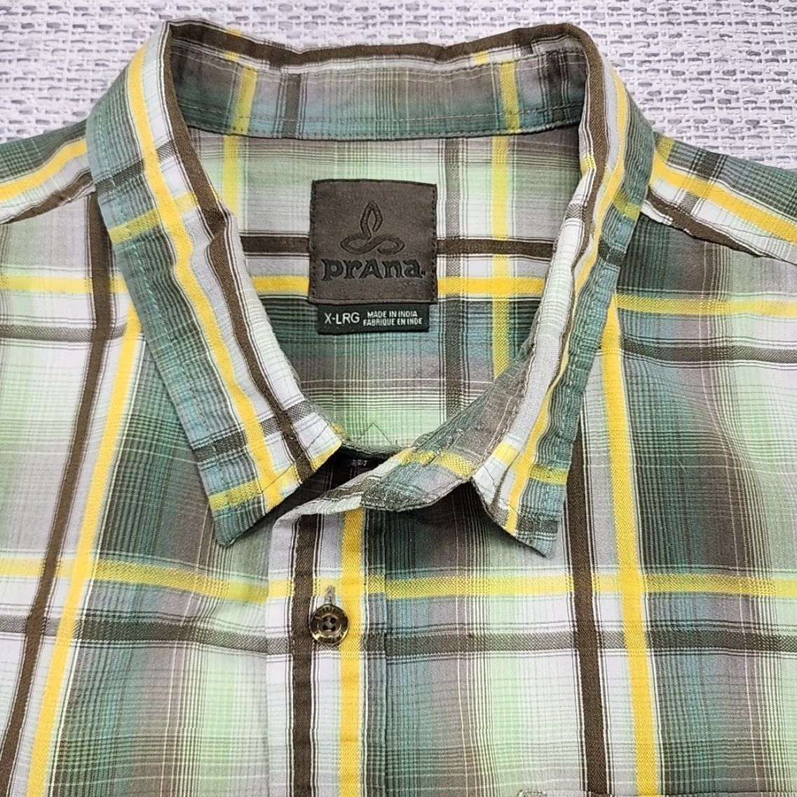 Prana Prana Shirt Mens Extra Large Plaid Short Sleeve Button Up Outdoor Casual Hiking Multicolor Size US XL / EU 56 / 4 - 5 Thumbnail