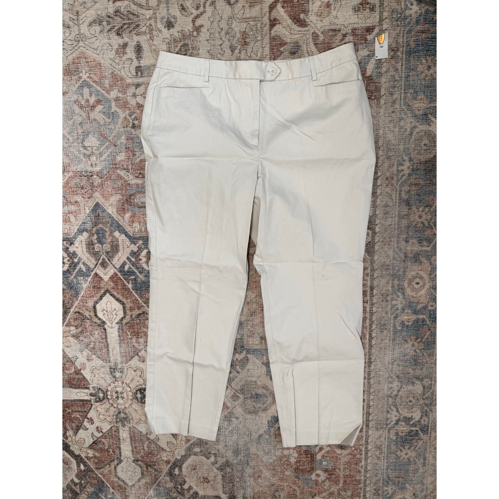 Talbots Talbots NWT Khaki Tan Straight Leg Cotton Blend Pants Sz 16P Size 38" / US 16 / IT 52 - 1 Thumbnail