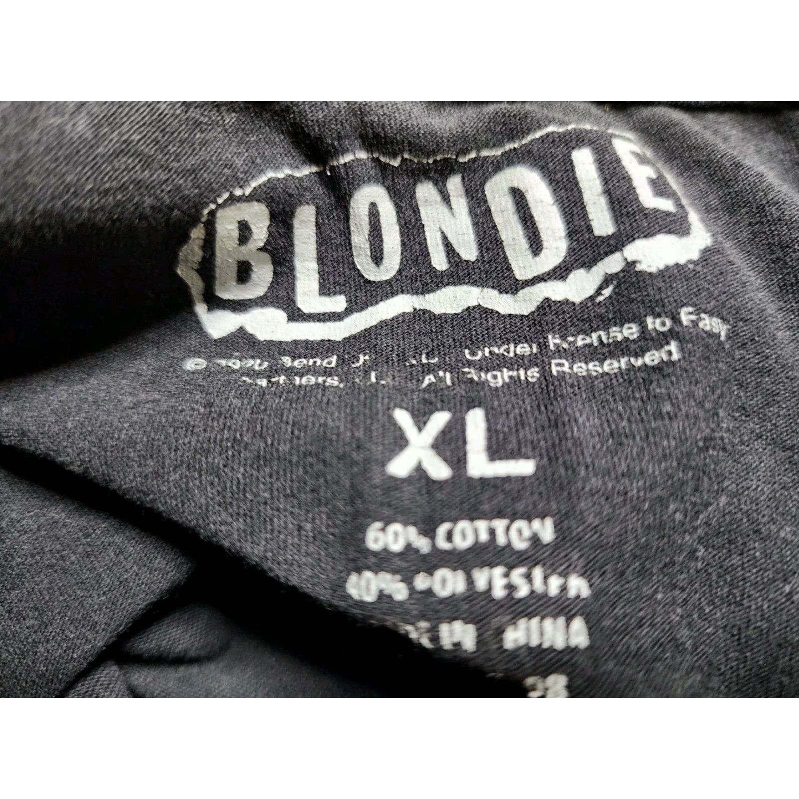 Vintage VINTAGE Blondie T-Shirt Women XL Black Solid Short Sleeve Crew Neck Music Band Tee 80s 90s Size XL / US 12-14 / IT 48-50 - 4 Thumbnail