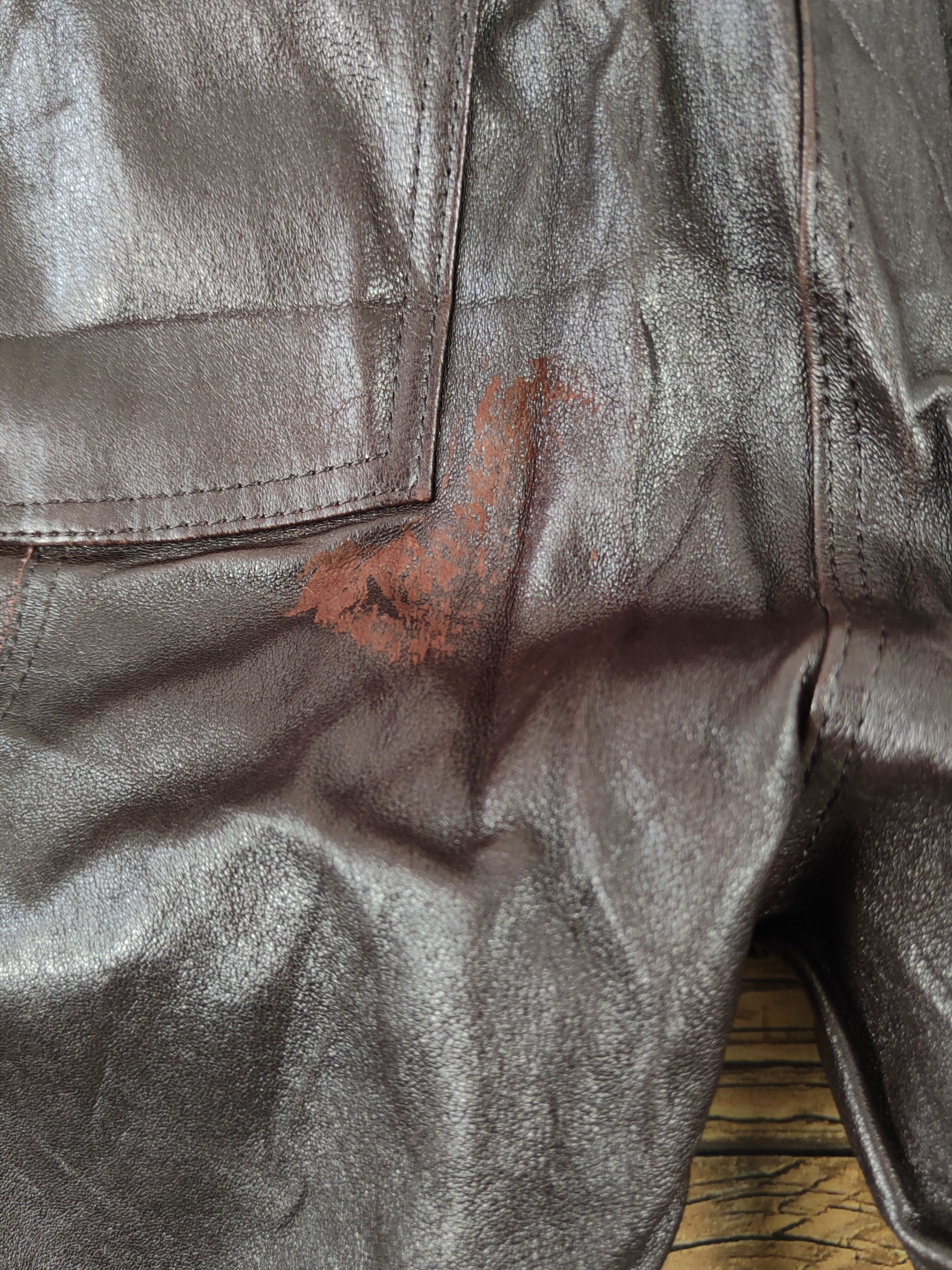 Leather DL Japan Vintage Dark Brown faded Leather lamb Pants #W1885 Size US 28 / EU 44 - 7 Thumbnail