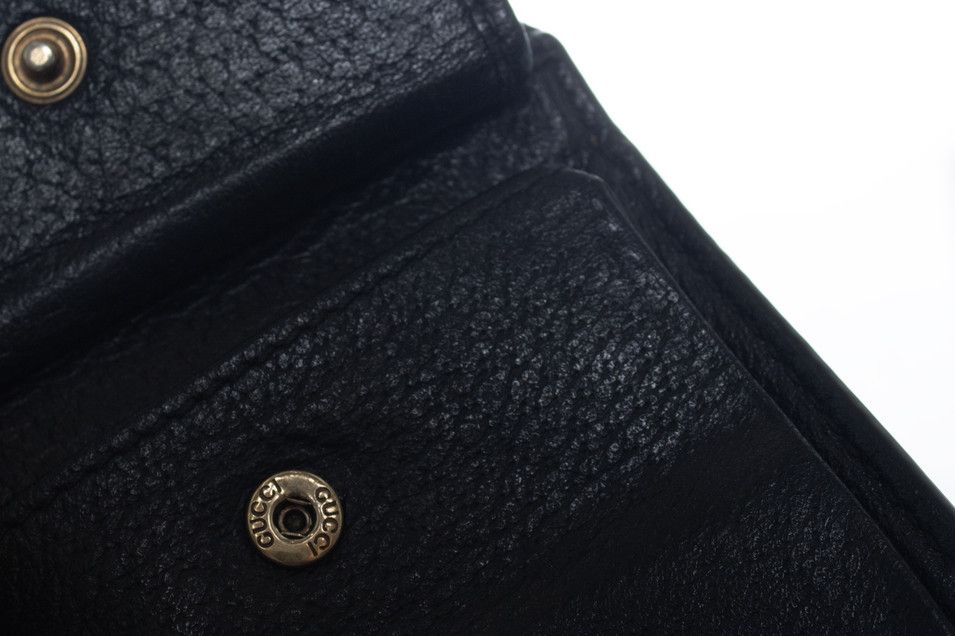 Gucci Gucci, black leather wallet with bee Size ONE SIZE - 5 Thumbnail
