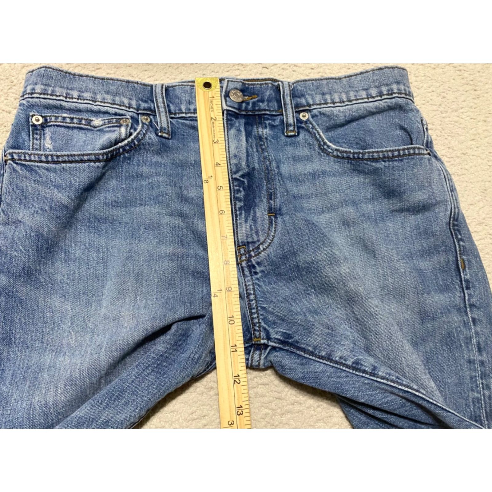J.Crew J.CREW Jeans Shorts Bermuda Denim Blue Medium Wash Skater Y2K 33 Mens Casual Shorts Size US 33 - 4 Thumbnail