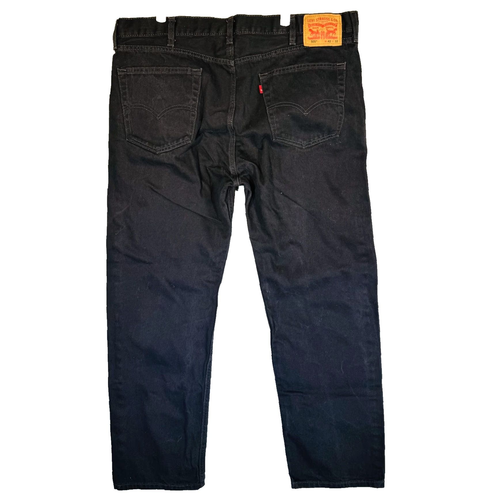 Levi's Levi's 505 Jeans Mens 42x32 Black Rinse Straight Regular Fit Denim Zip Fly Size US 42 / EU 58 - 6 Thumbnail