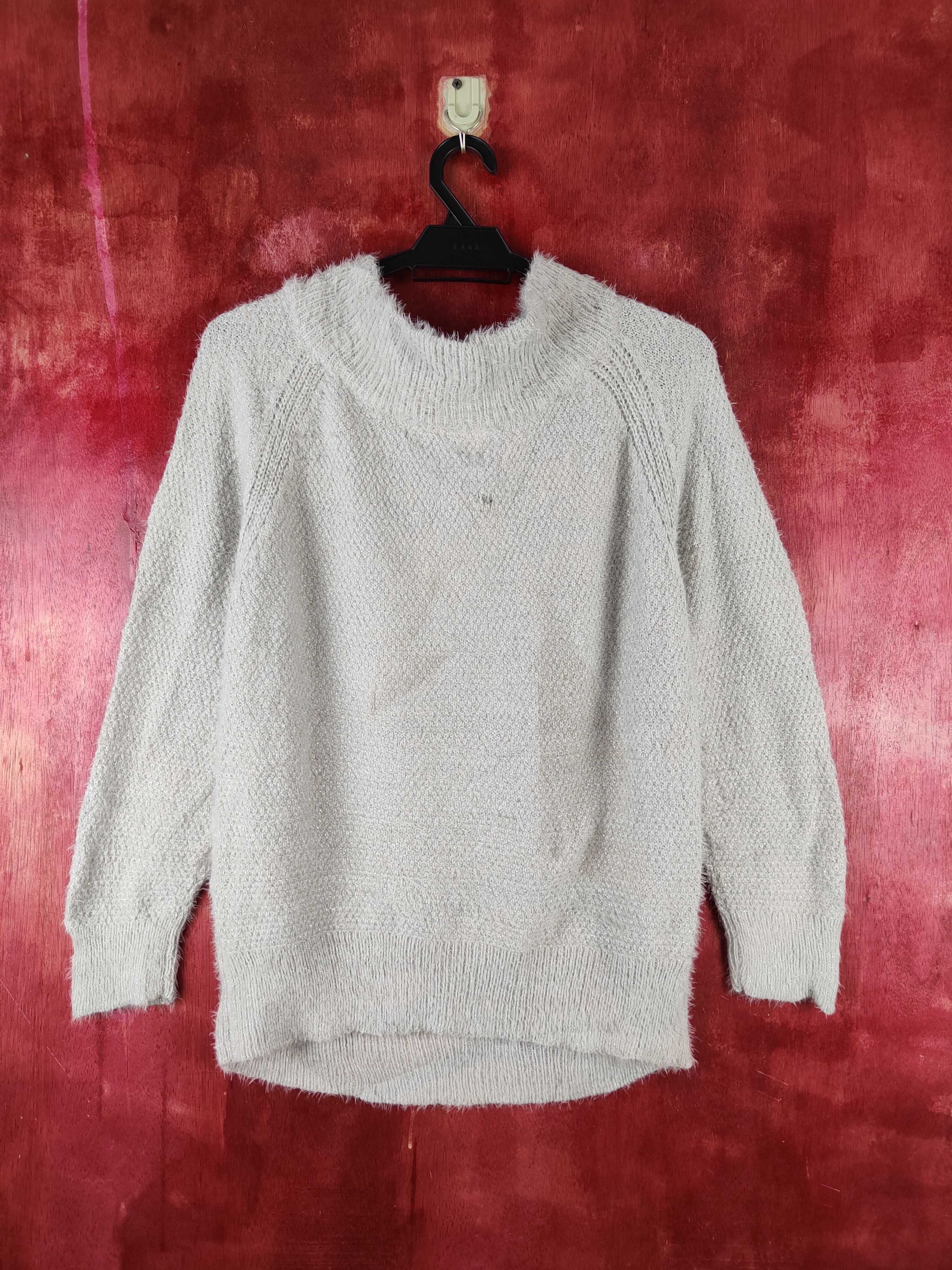 Homespun Knitwear × Japanese Brand × Vintage Japanese Brand Gray Shag Shaggy Fur Mohair Knitwear #S2188 Size M / US 6-8 / IT 42-44 - 8 Thumbnail