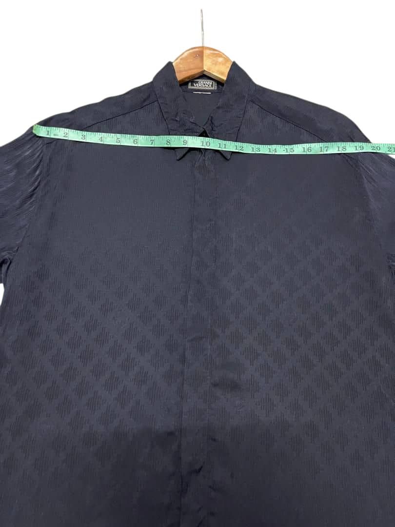 Versace GIANNI VERSACE Black Silk Hidden Long Sleeve Size US M / EU 48-50 / 2 - 16 Thumbnail