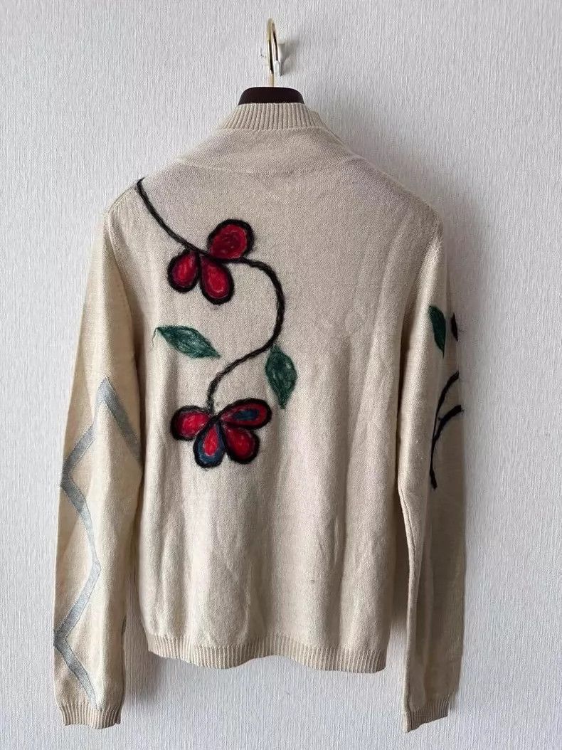 Kenzo KENZO Floral embroidered sweater Size L / US 10 / IT 46 - 5 Thumbnail