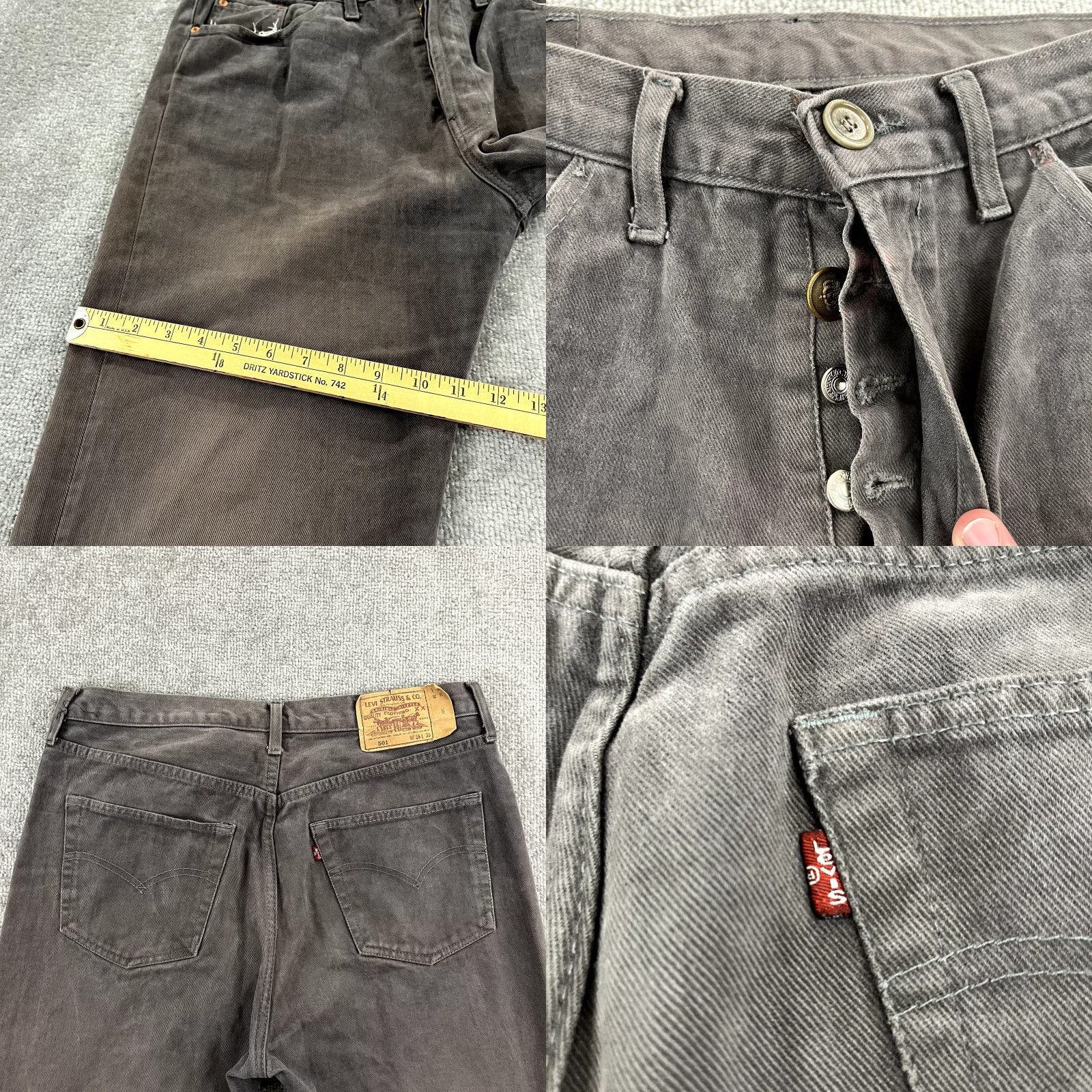 Levi's VINTAGE Levi's 501 Jeans Pants Mens 34x30 Straight Leg Cotton Blend Gray Casual Size US 34 / EU 50 - 8 Thumbnail