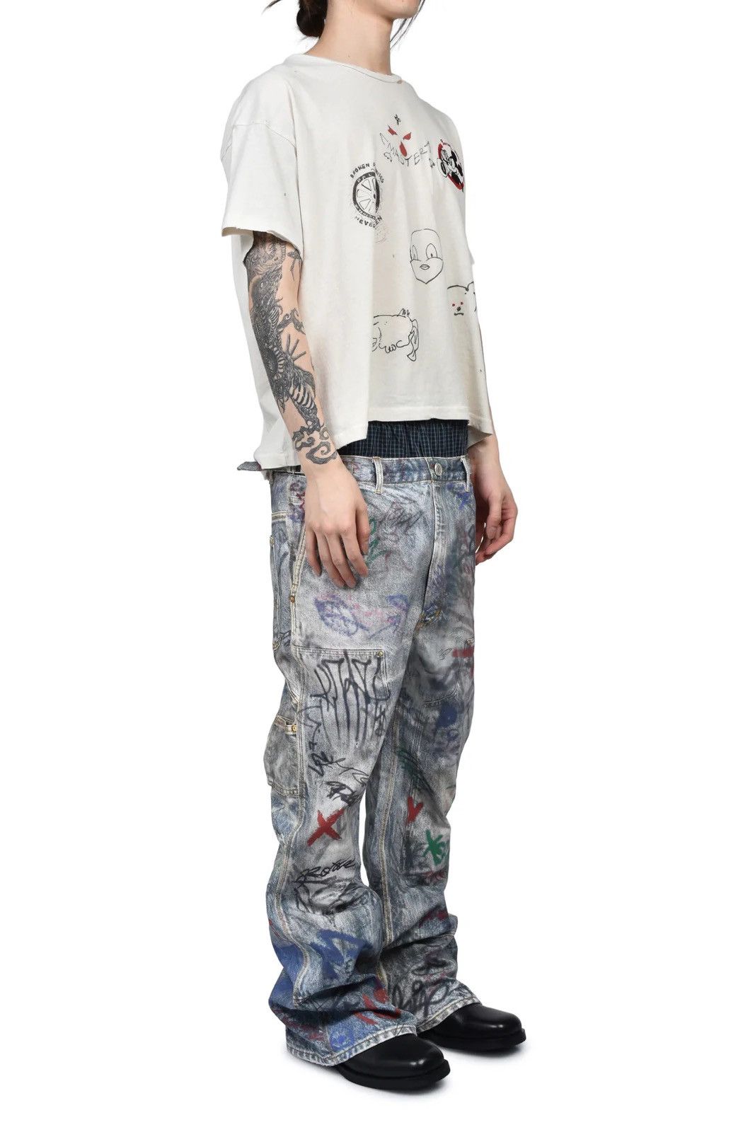 PROJECT G/R Protocol Index GRAFFITI LAYERED PANTS PROJECT GR Size US 32 / EU 48 - 9 Thumbnail