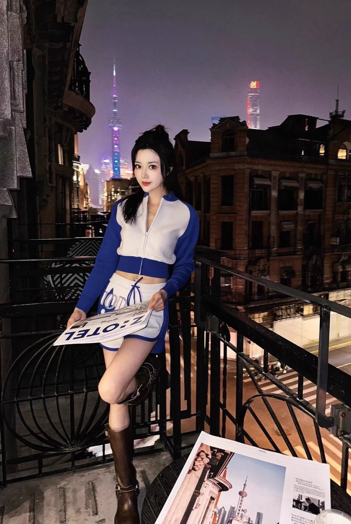 Dior DIOR Blue & White Colorblock Short Jacket Size 40 Size S / US 4 / IT 40 - 8 Thumbnail