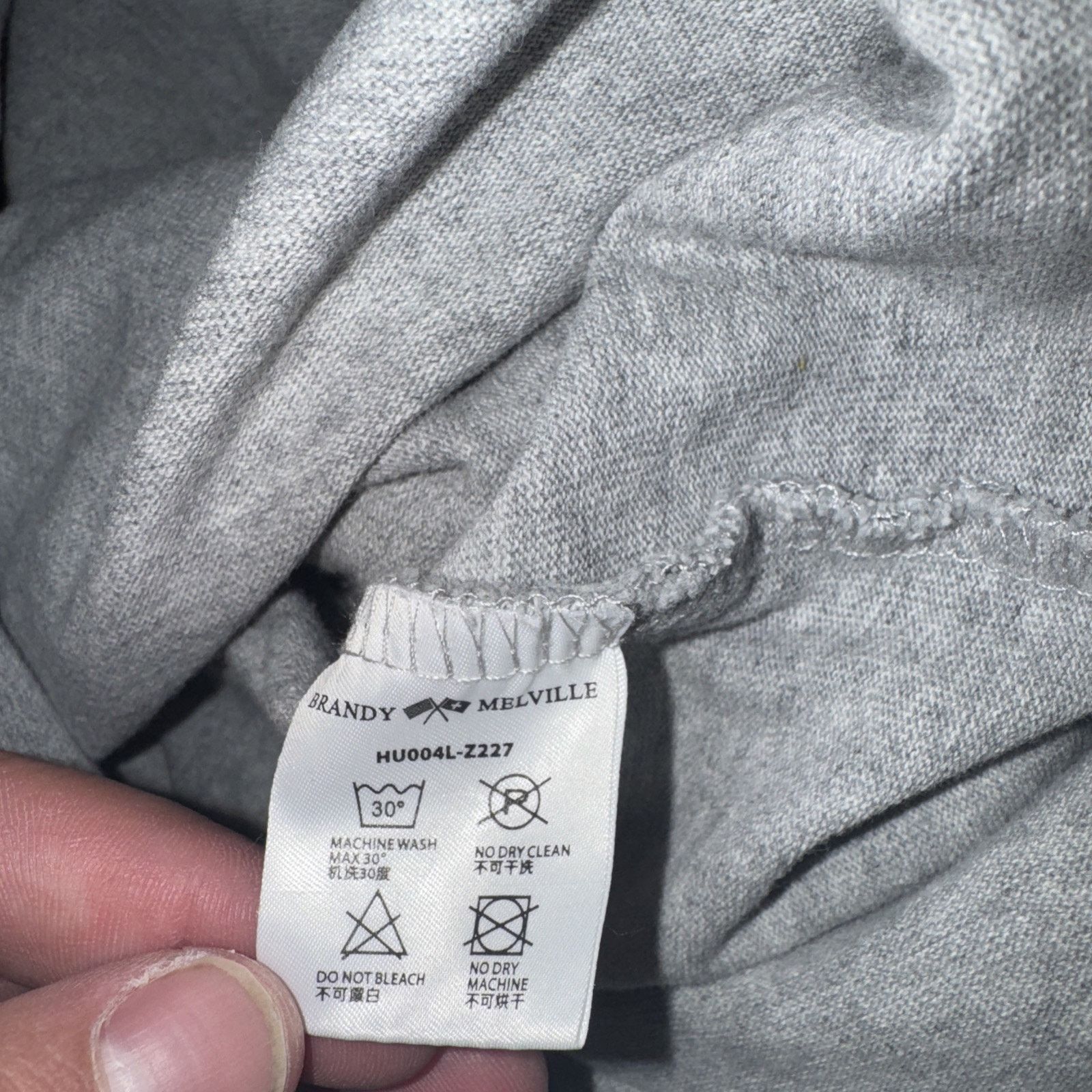 Brandy Melville Brandy Melville Long Sleeve T-Shirt Heather Grey 21x28 XL Size XL / US 12-14 / IT 48-50 - 3 Thumbnail