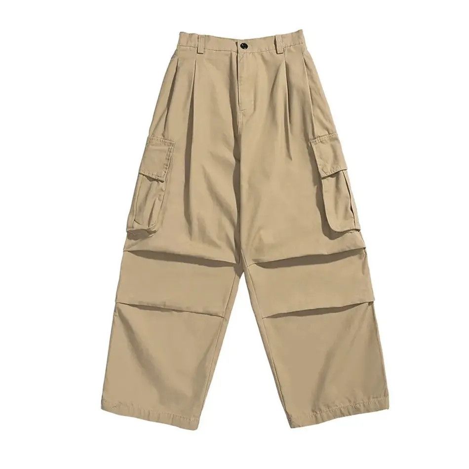 Japanese Brand × Vintage Japanese Style Beige Baggy Cargo Pants Size US 34 / EU 50 - 5 Thumbnail
