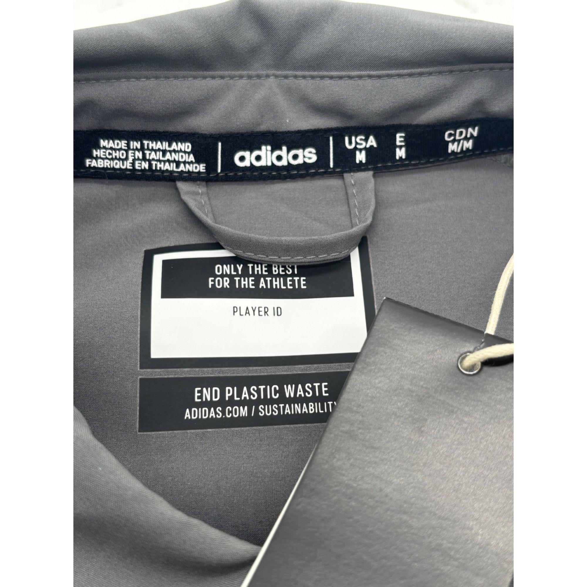 Adidas Adidas Men’s Short-Sleeve Button-Up Polo Shirt, Sz. M, Gray Size M / US 6-8 / IT 42-44 - 9 Thumbnail