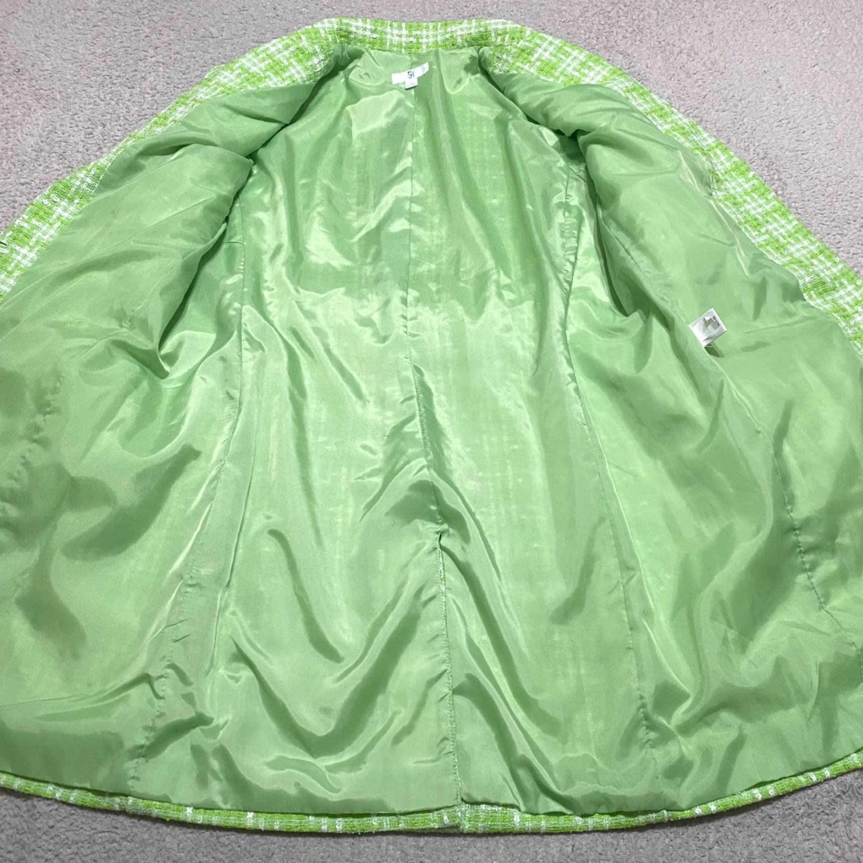 Apt. 9 Apt. 9 Coat Green Plaid Button Up Long Sleeve Lined Pockets Womens 14 Regular Size XL / US 12-14 / IT 48-50 - 7 Thumbnail